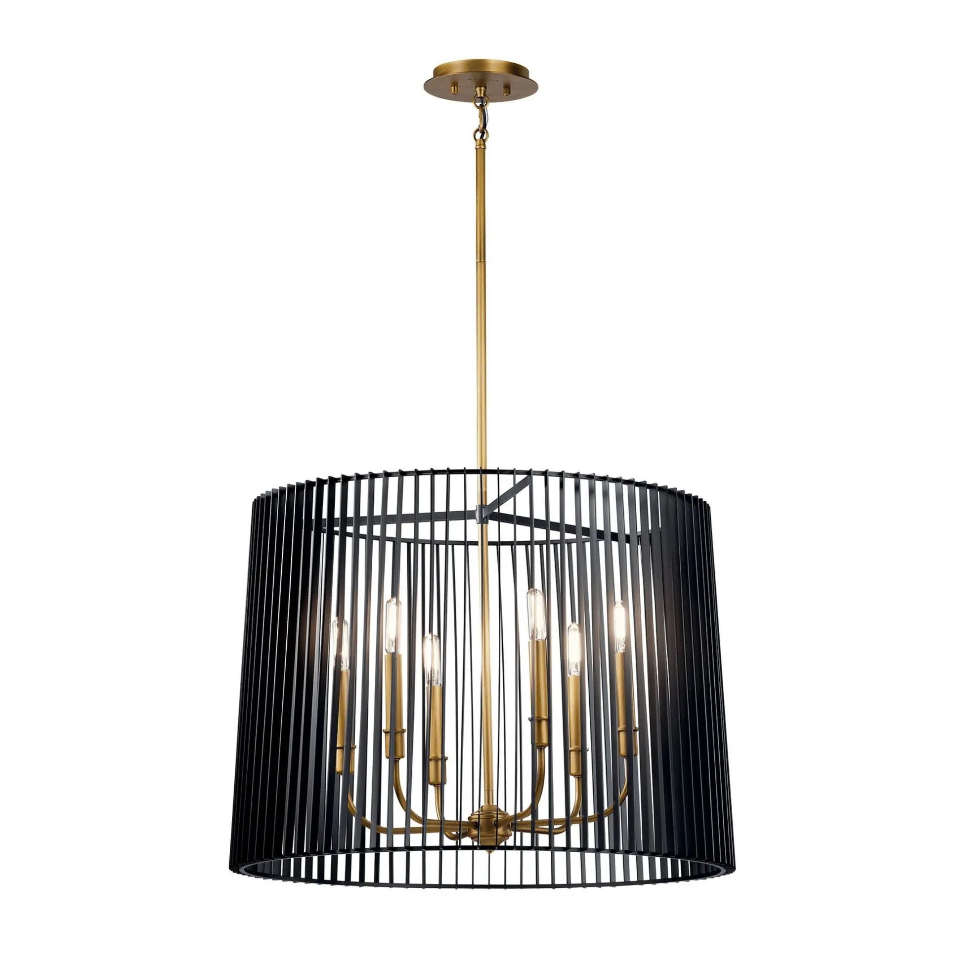 Kichler Lighting - Linara 26" 6-Light Chandelier, Black Finish | Bees Lighting