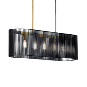 Kichler Lighting - Linara 40" 5-Light Linear Chandelier, Black Finish | Bees Lighting