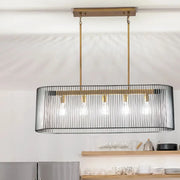 Kichler Lighting - Linara 40" 5-Light Linear Chandelier, Black Finish | Bees Lighting
