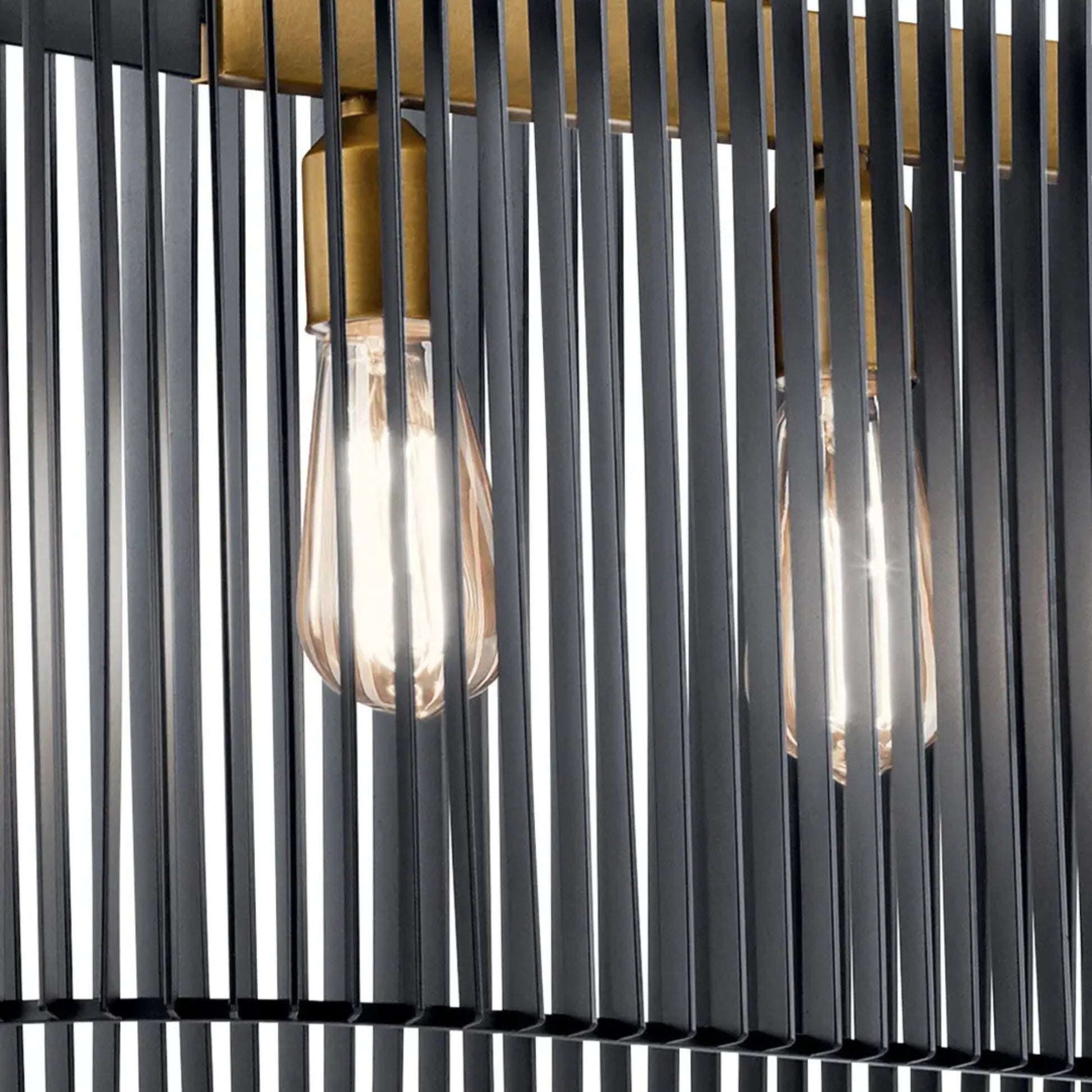 Kichler Lighting - Linara 40" 5-Light Linear Chandelier, Black Finish | Bees Lighting