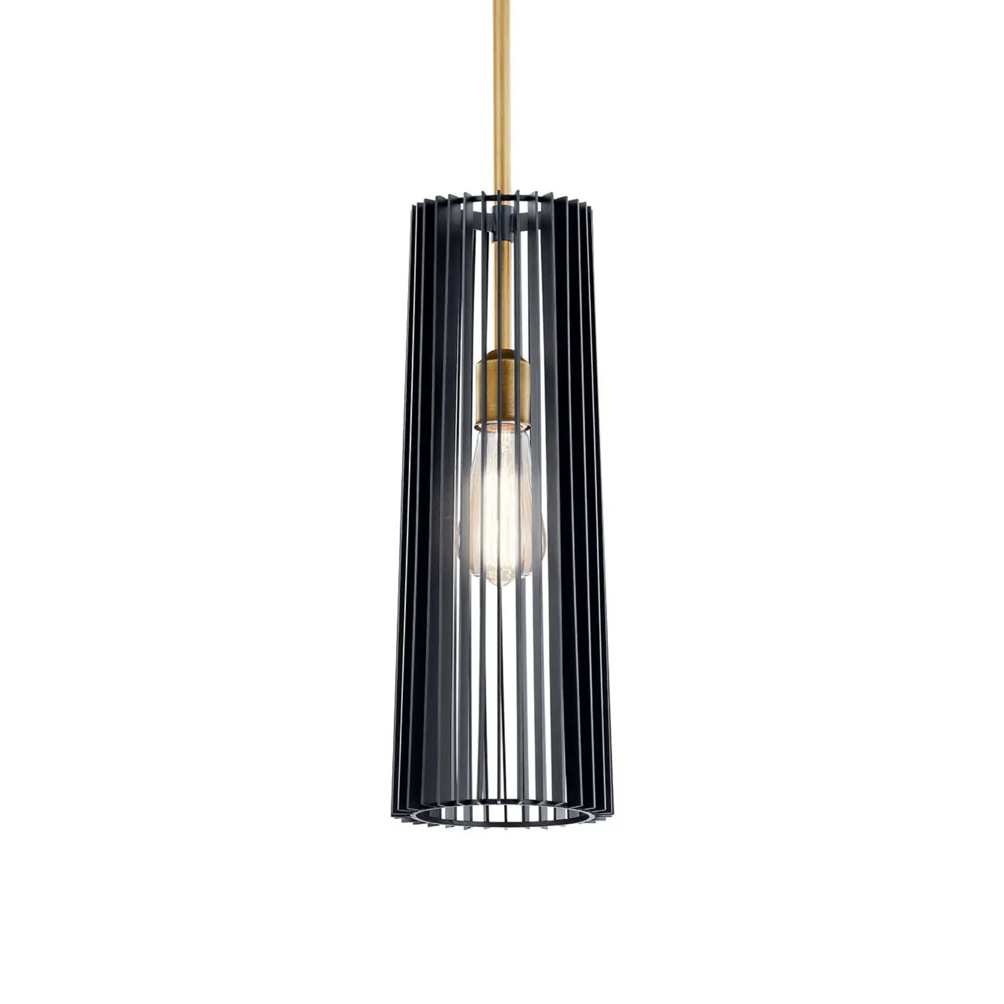 Linara 6" Pendant, Black Finish