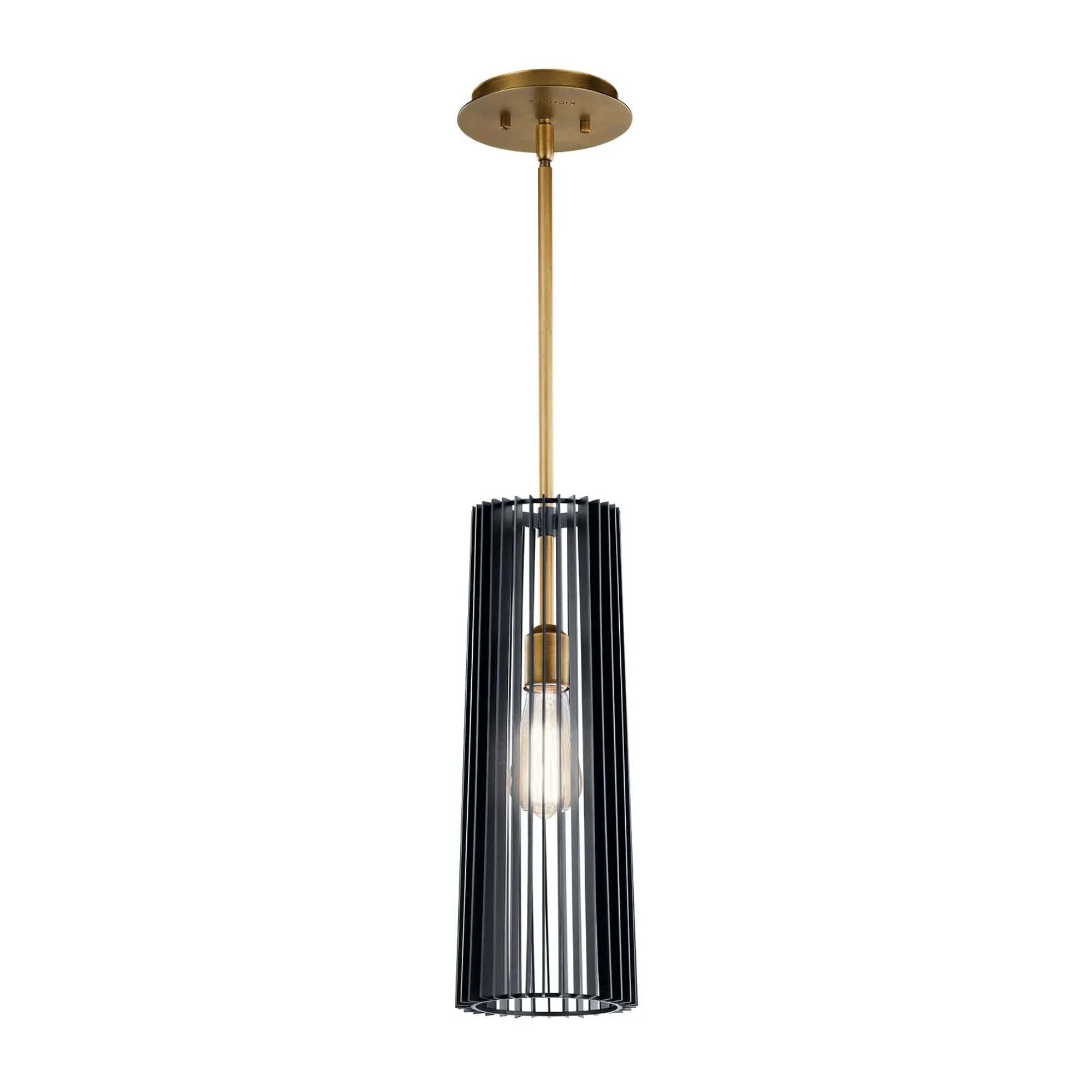 Linara 6" Pendant, Black Finish