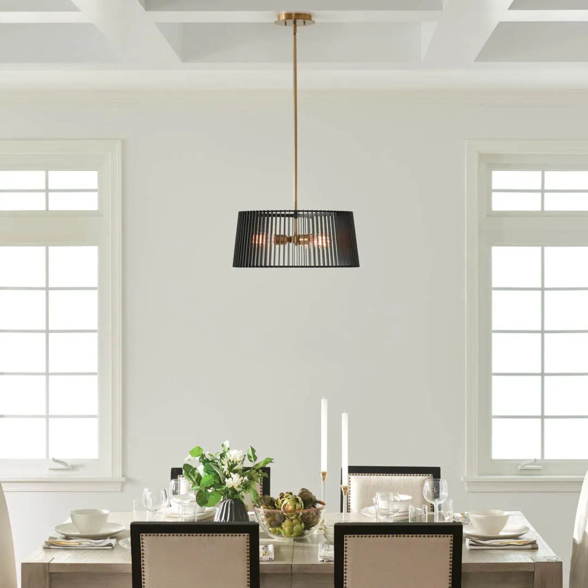 Kichler Lighting - Linara 19" 3-Light Pendant, Black Finish | Bees Lighting