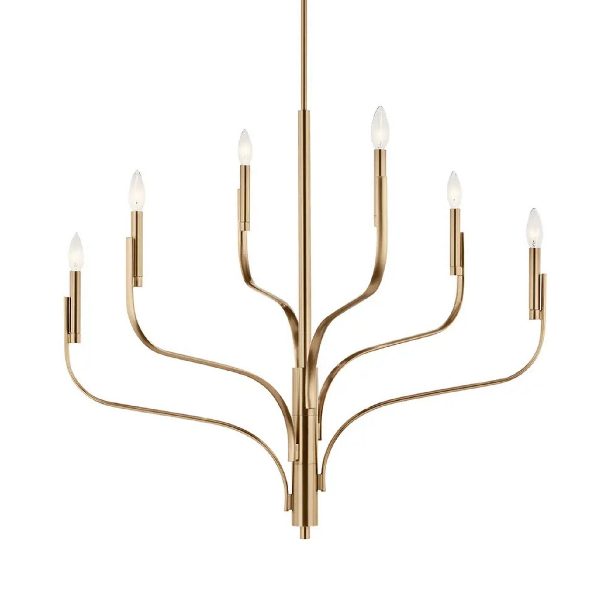 Livadia 36" 6-Light Chandelier, Champagne Bronze Finish