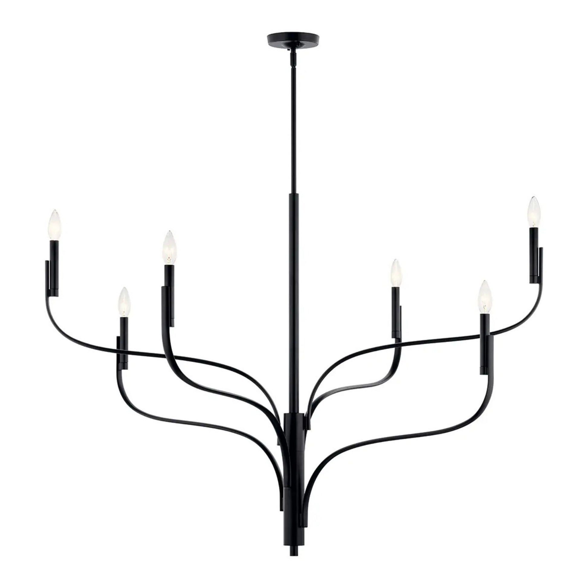Kichler Lighting - Livadia 47" 6-Light Chandelier, Black Finish | Bees Lighting