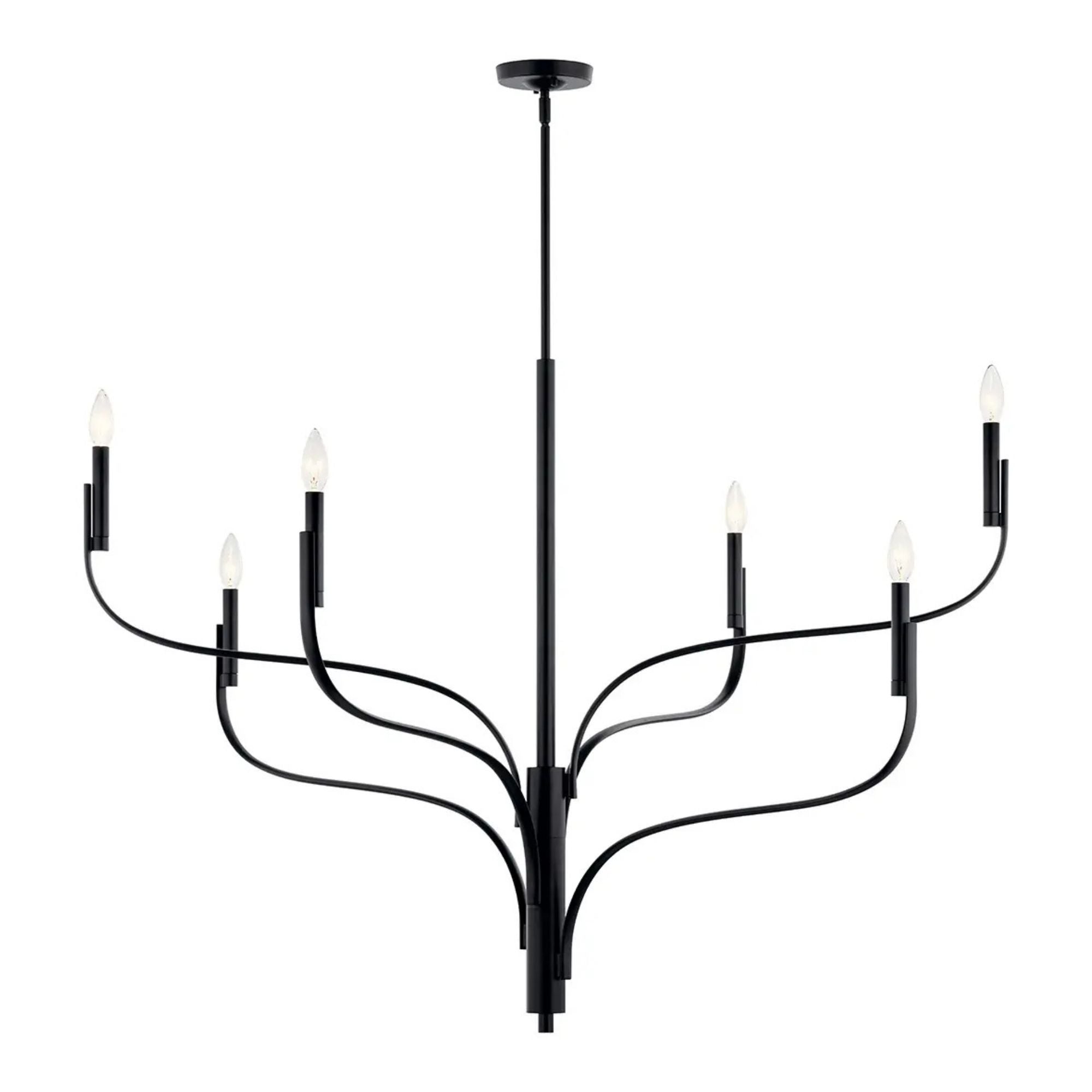 Kichler Lighting - Livadia 47" 6-Light Chandelier, Black Finish | Bees Lighting