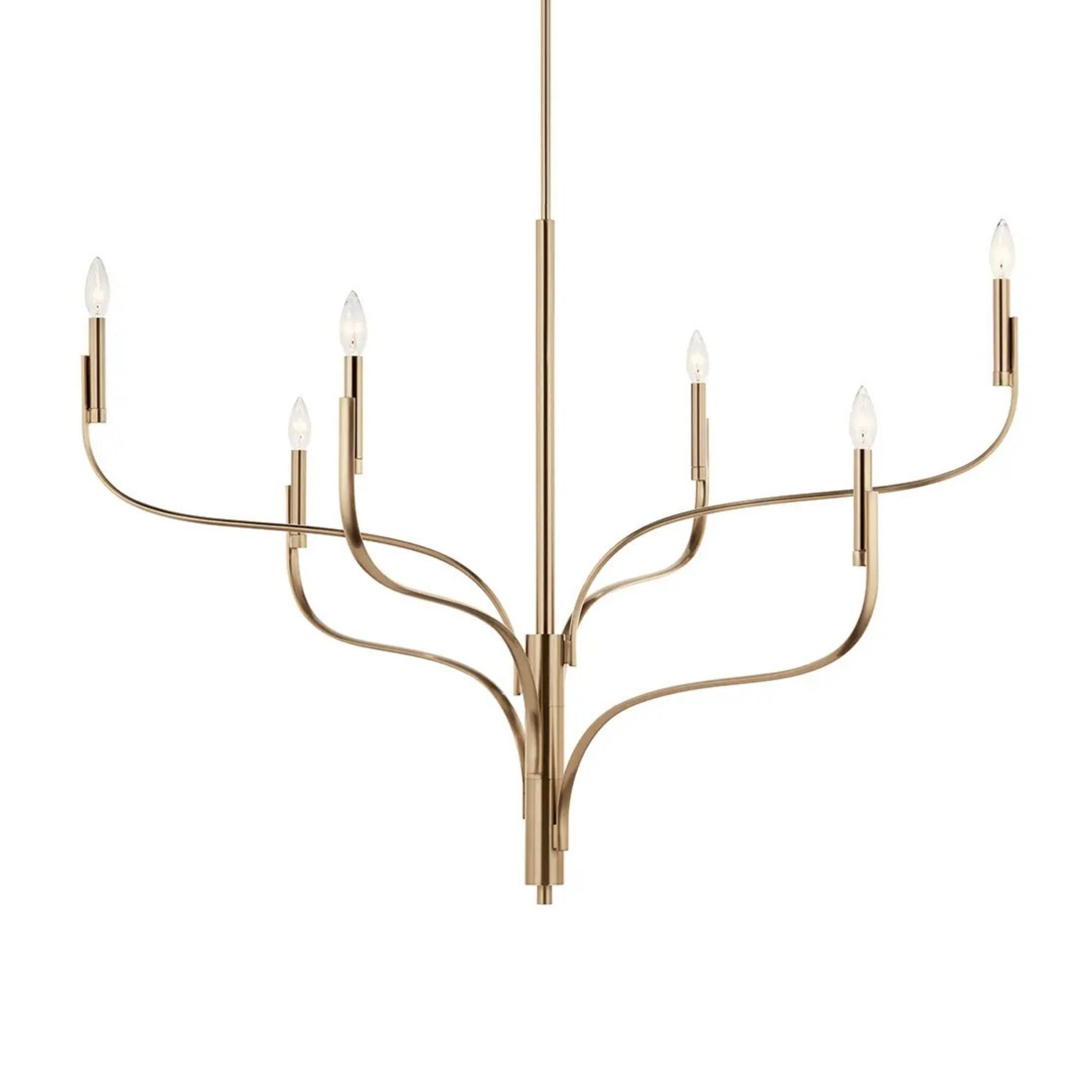 Livadia 47" 6-Light Chandelier, Champagne Bronze Finish