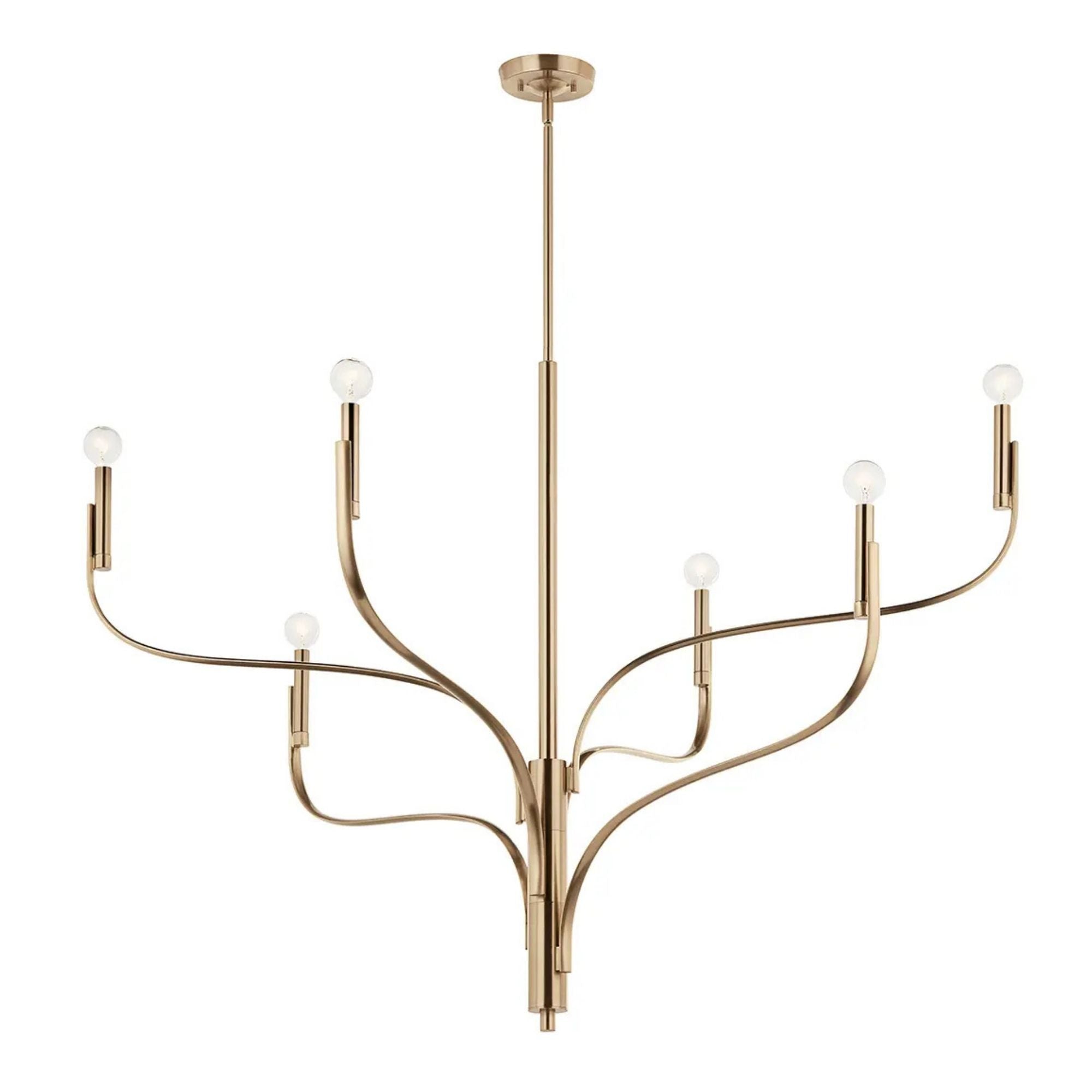Kichler Lighting - Livadia 47" 6-Light Chandelier, Champagne Bronze Finish | Bees Lighting
