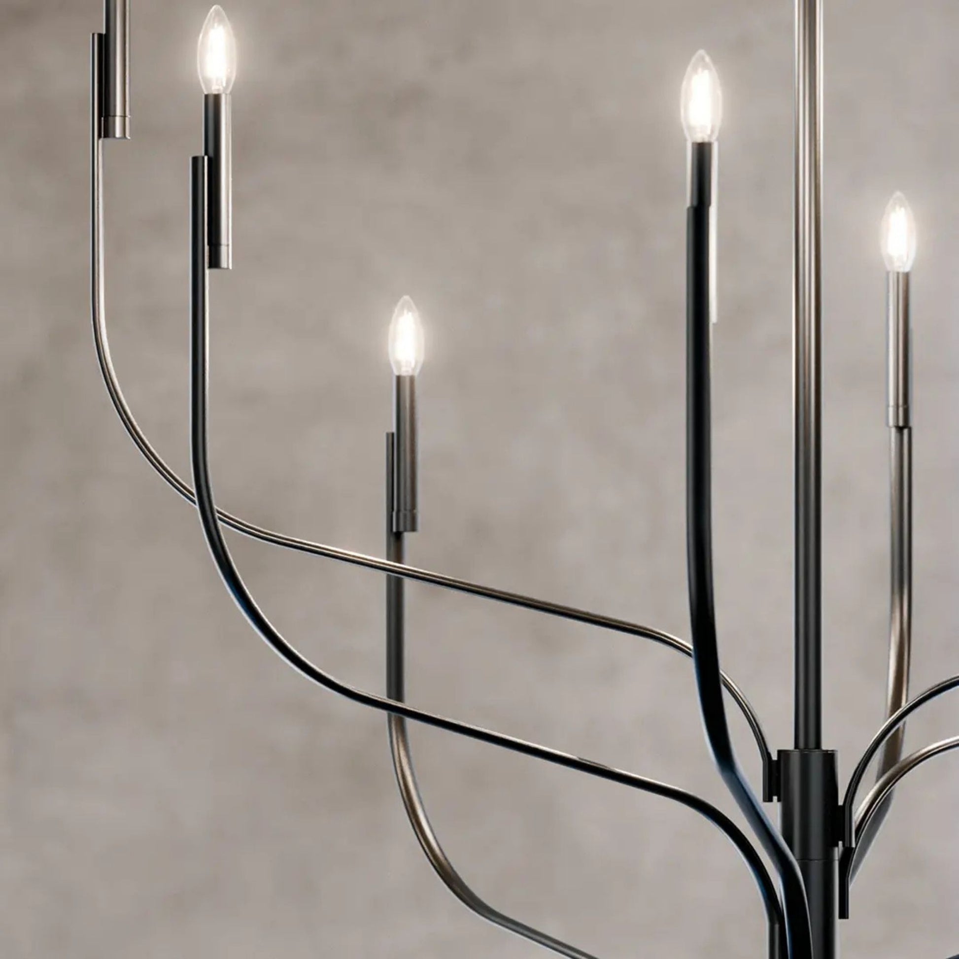 Kichler Lighting - Livadia 48" 8-Light Chandelier, Black Finish | Bees Lighting