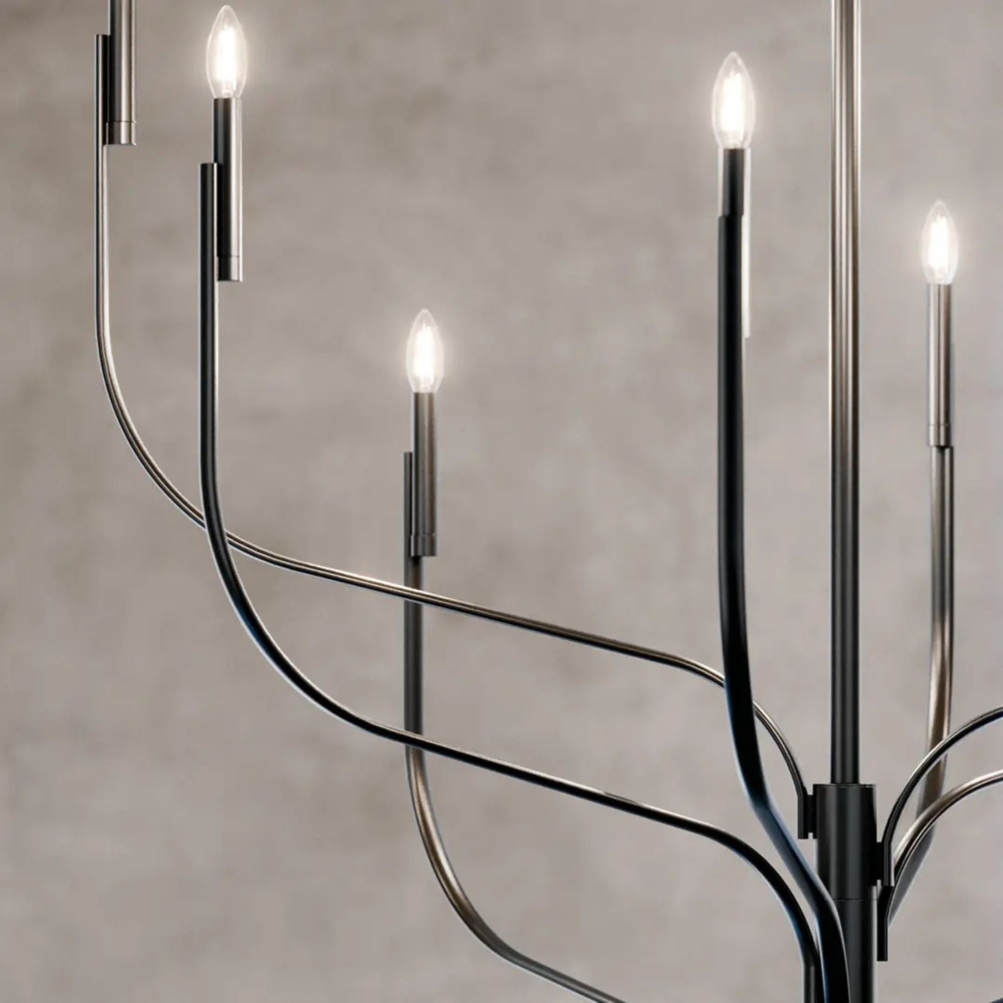 Kichler Lighting - Livadia 48" 8-Light Chandelier, Black Finish | Bees Lighting