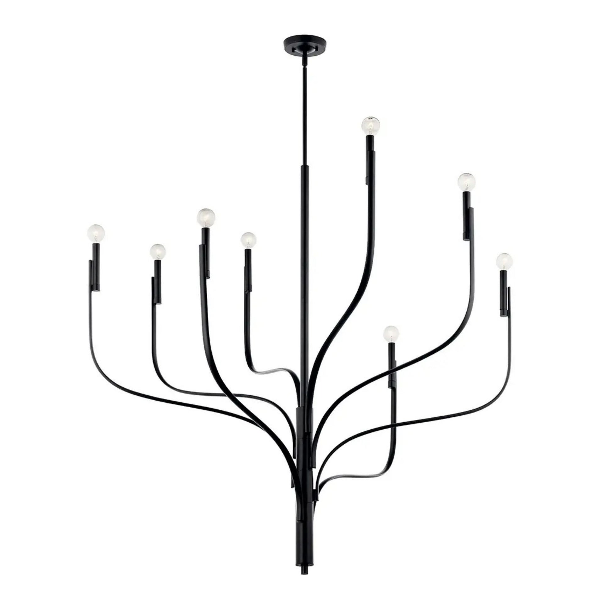Kichler Lighting - Livadia 48" 8-Light Chandelier, Black Finish | Bees Lighting