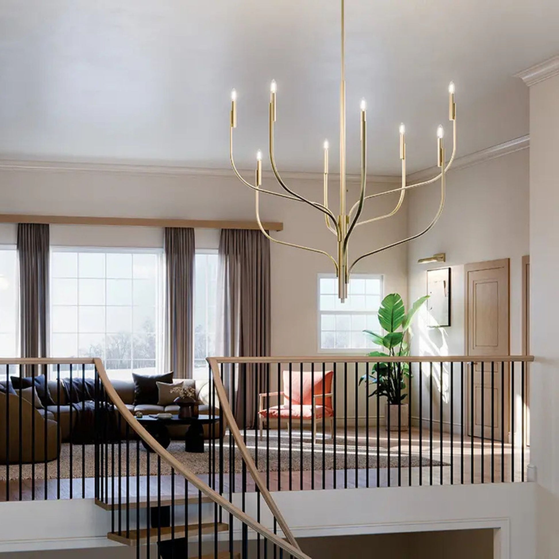 Kichler Lighting - Livadia 48" 8-Light Chandelier, Champagne Bronze Finish | Bees Lighting