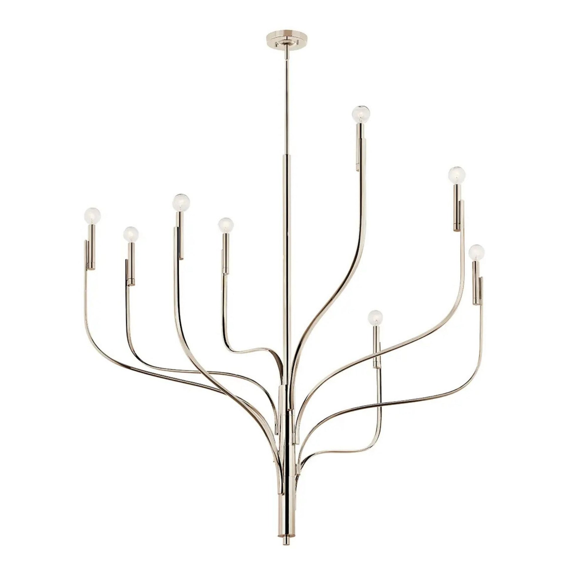 Kichler Lighting - Livadia 48" 8-Light Chandelier, Polished Nickel Finish | Bees Lighting