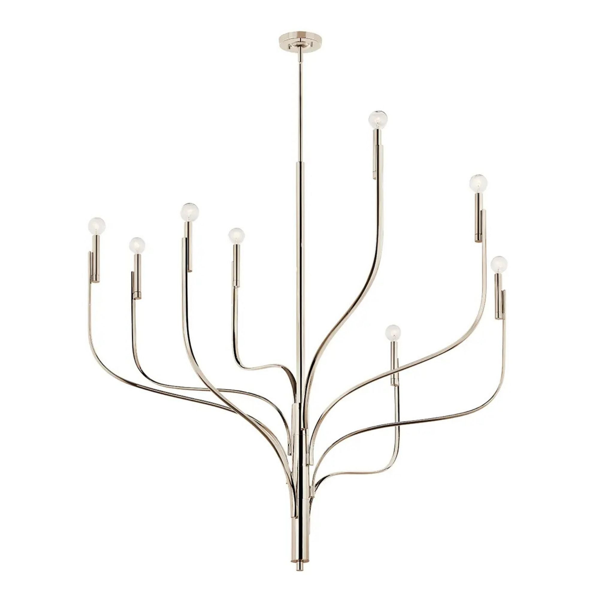 Kichler Lighting - Livadia 48" 8-Light Chandelier, Polished Nickel Finish | Bees Lighting