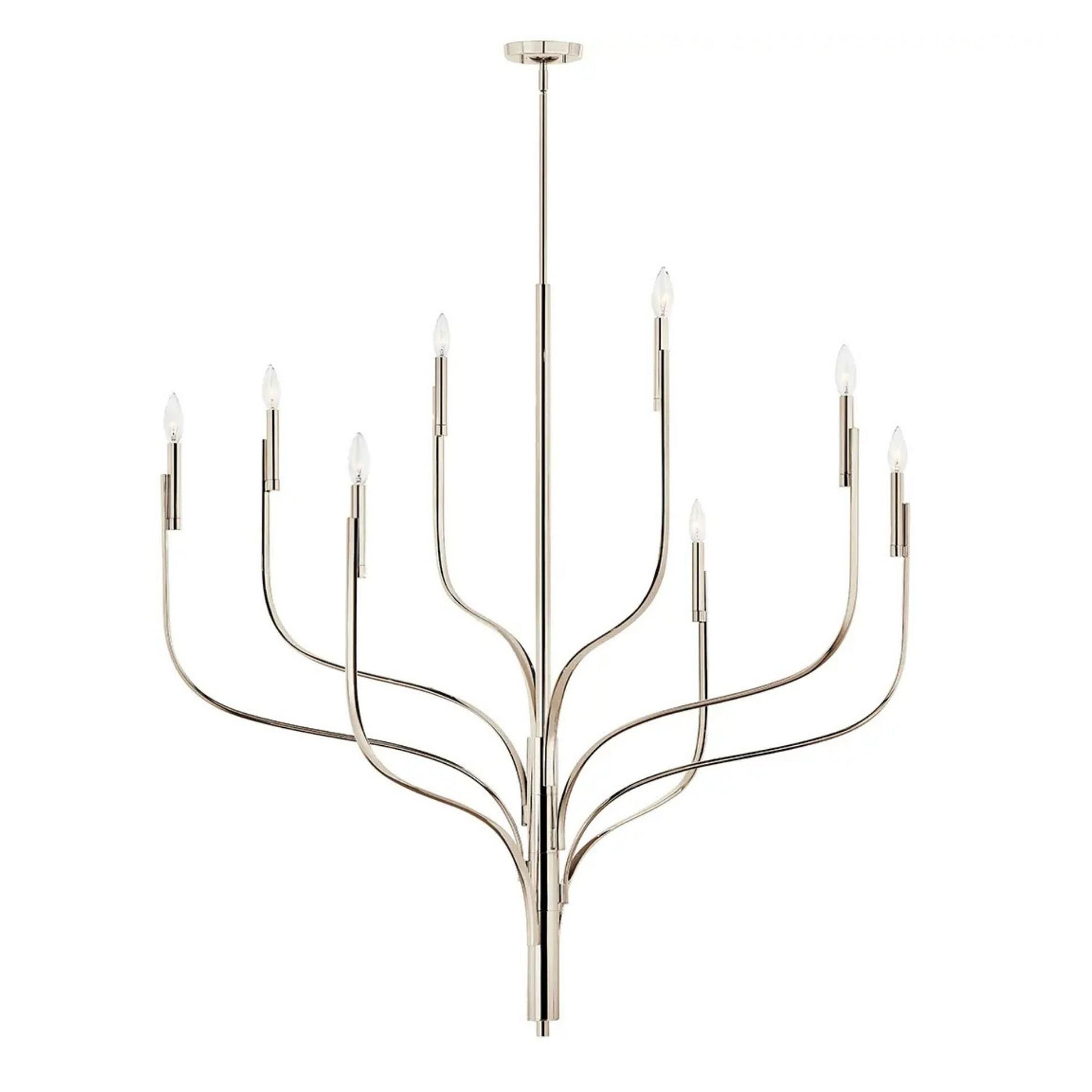 Kichler Lighting - Livadia 48" 8-Light Chandelier, Polished Nickel Finish | Bees Lighting