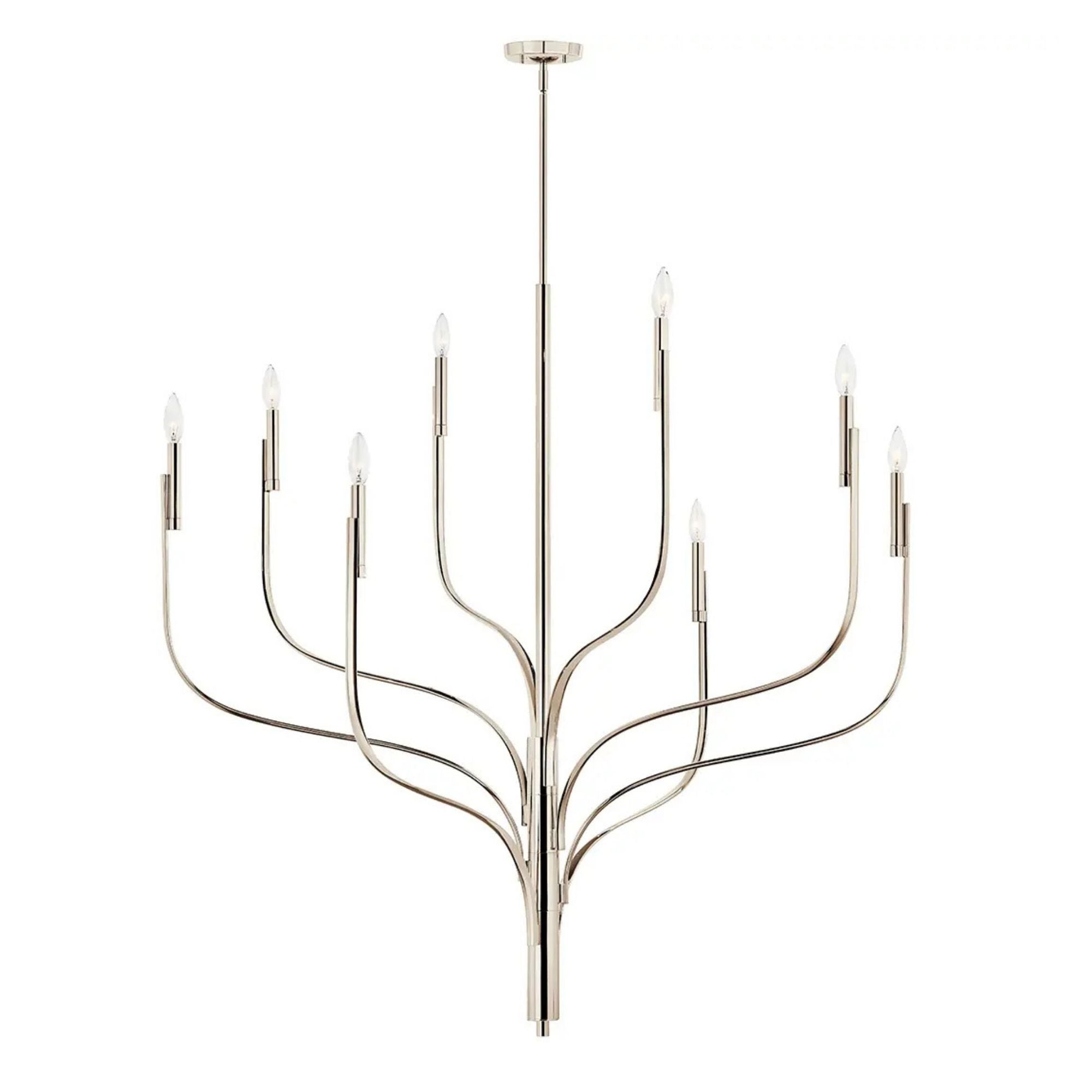 Kichler Lighting - Livadia 48" 8-Light Chandelier, Polished Nickel Finish | Bees Lighting
