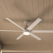 Loa 65" Matte White LED Selectable CCT Ceiling Fan