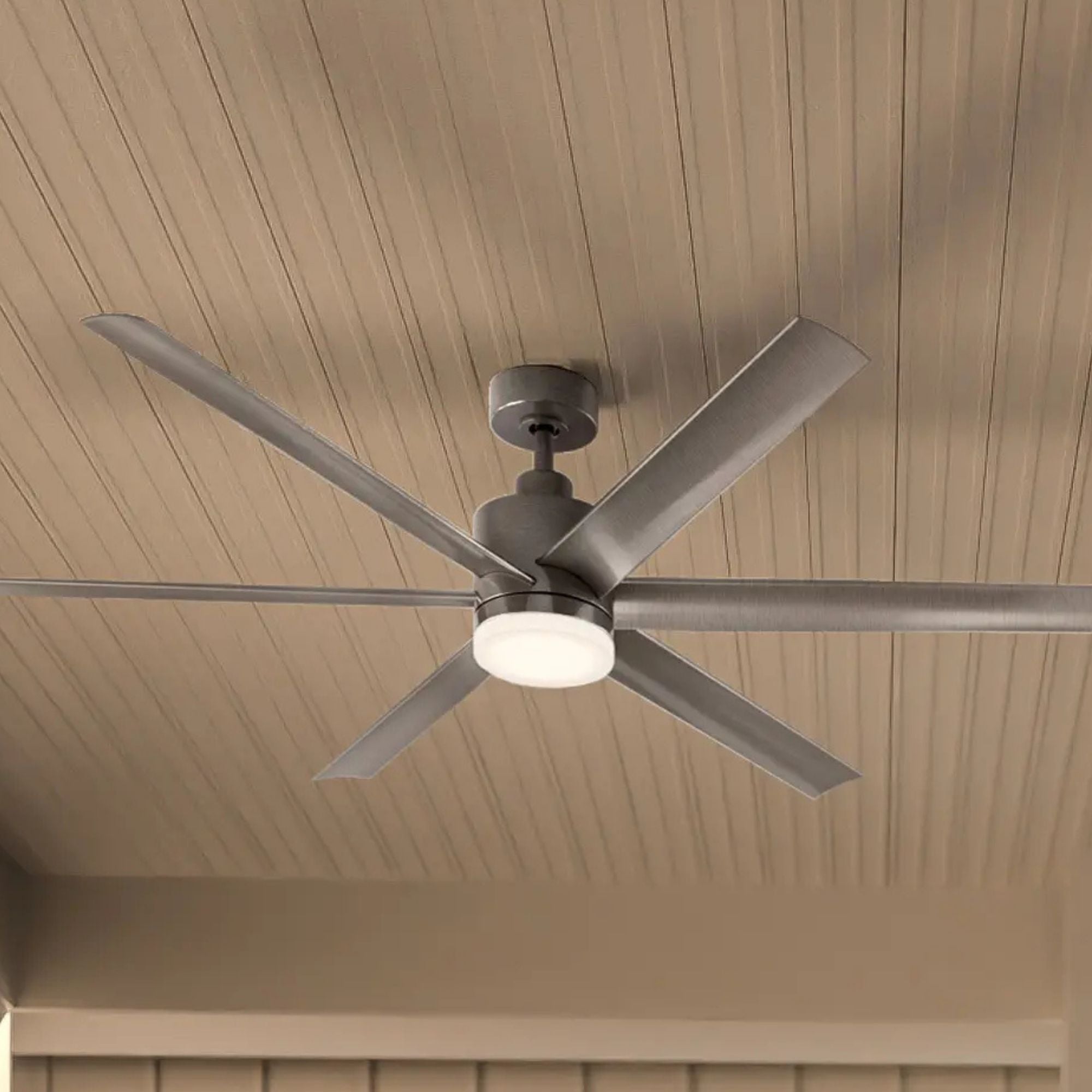 Loa 65" Brushed Nickel LED Selectable CCT Ceiling Fan