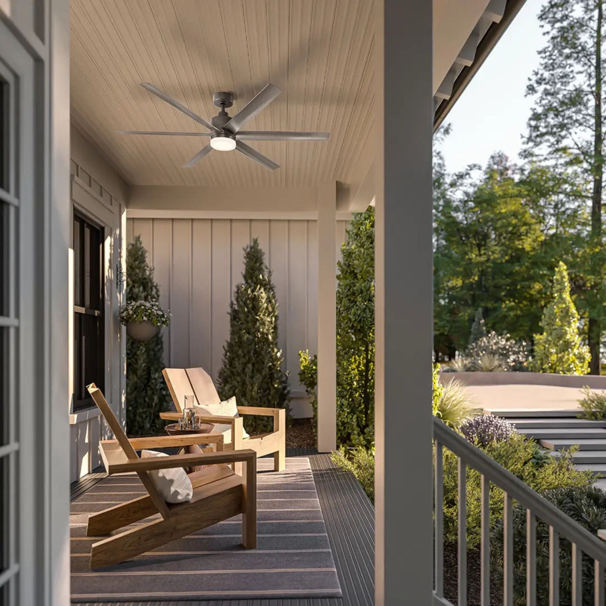 Loa 65" Brushed Nickel LED Selectable CCT Ceiling Fan
