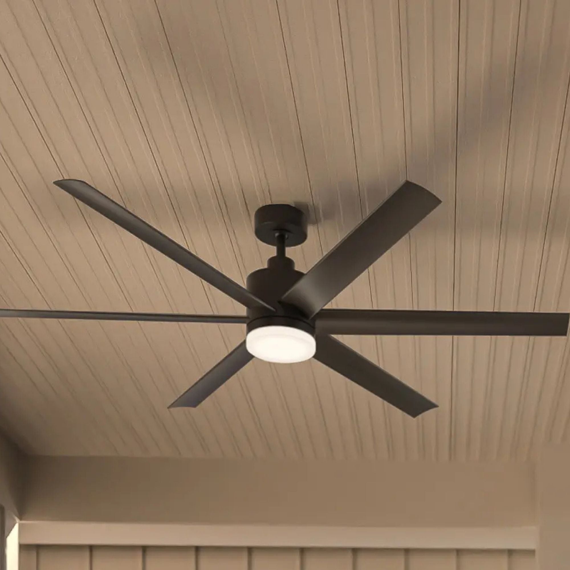 Loa 65" Satin Black LED Selectable CCT Ceiling Fan