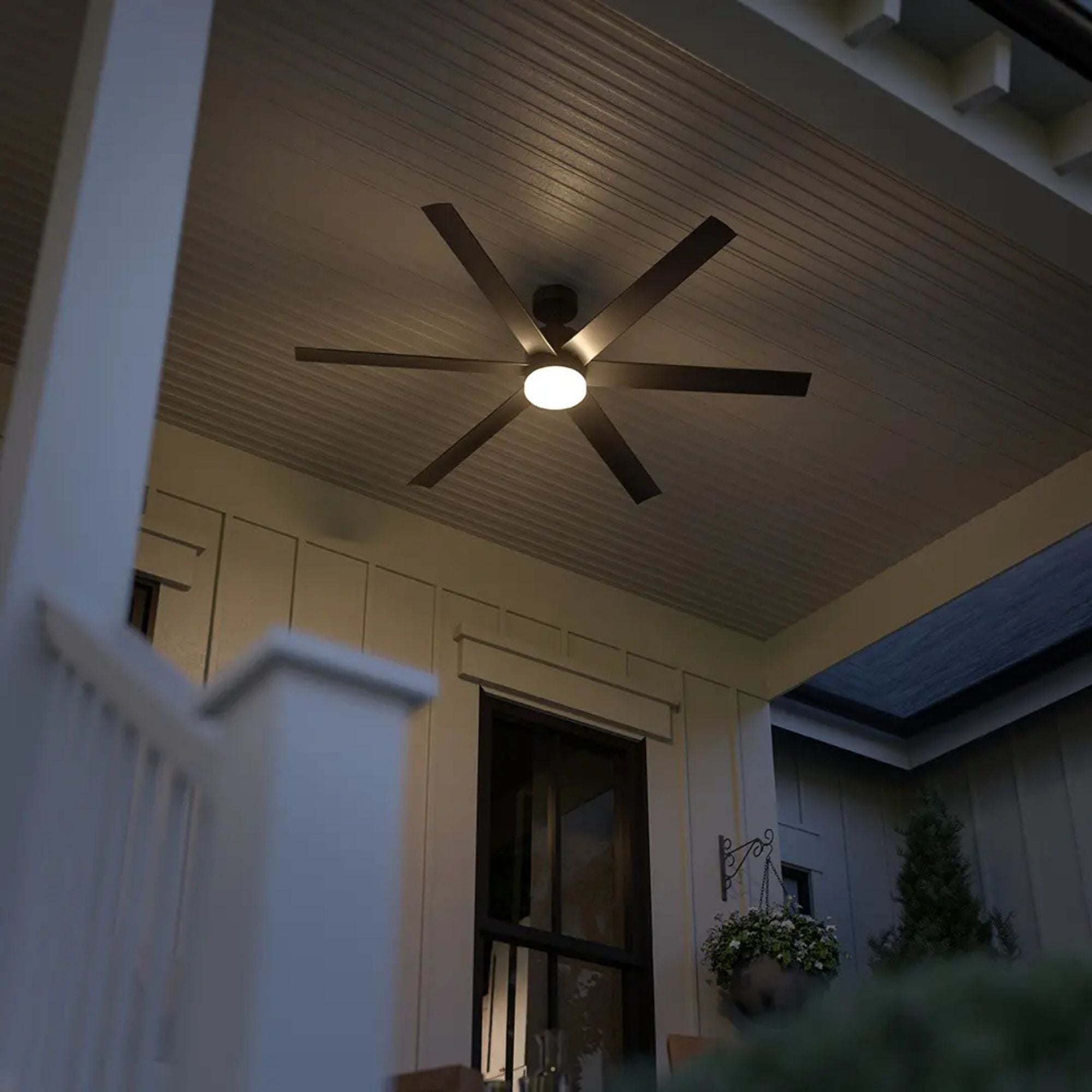 Loa 65" Satin Black LED Selectable CCT Ceiling Fan