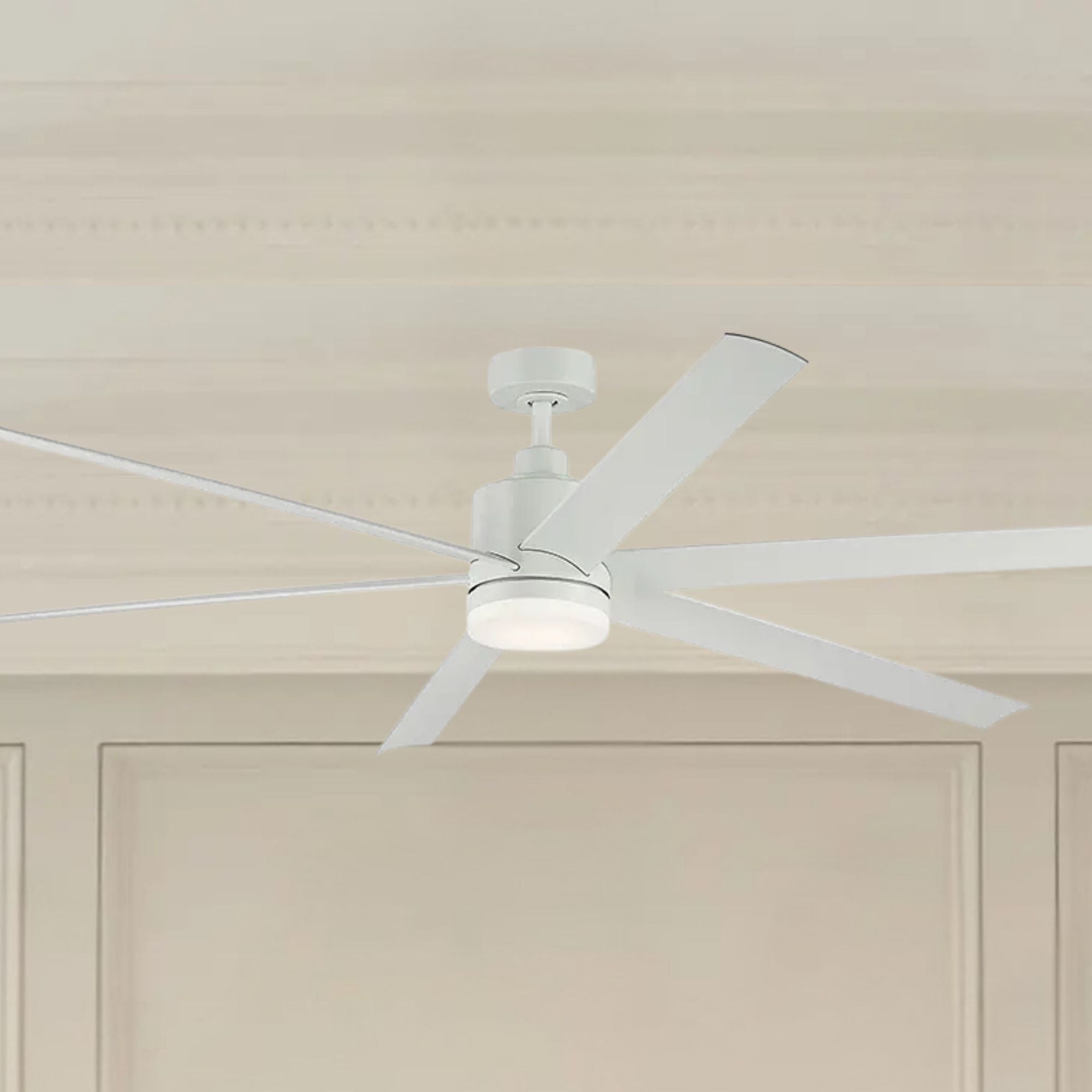 Loa 80" Matte White LED Selectable CCT Ceiling Fan