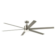 Loa 80" Brushed Nickel LED Selectable CCT Ceiling Fan
