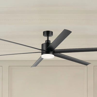 Loa 80" Satin Black LED Selectable CCT Ceiling Fan