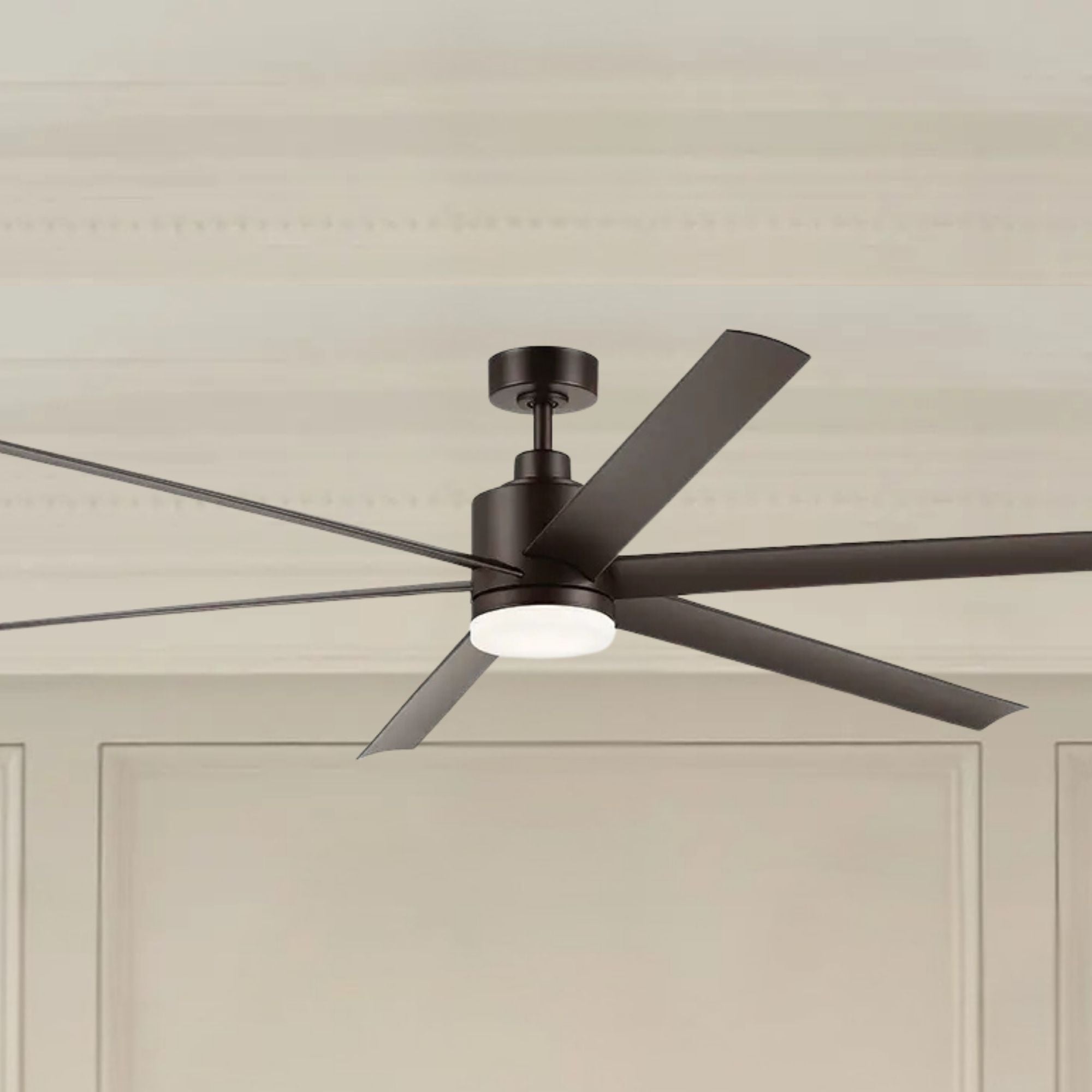 Loa 80" Satin Natural Bronze LED Selectable CCT Ceiling Fan
