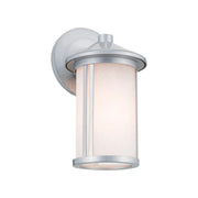 Kichler Lombard 10.5in Outdoor Sconce, Brushed Aluminum with Satin Etched Seeded Glass