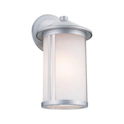 Kichler Lombard 16.5 in. Outdoor Sconce, Brushed Aluminum with Satin Etched Seeded Glass