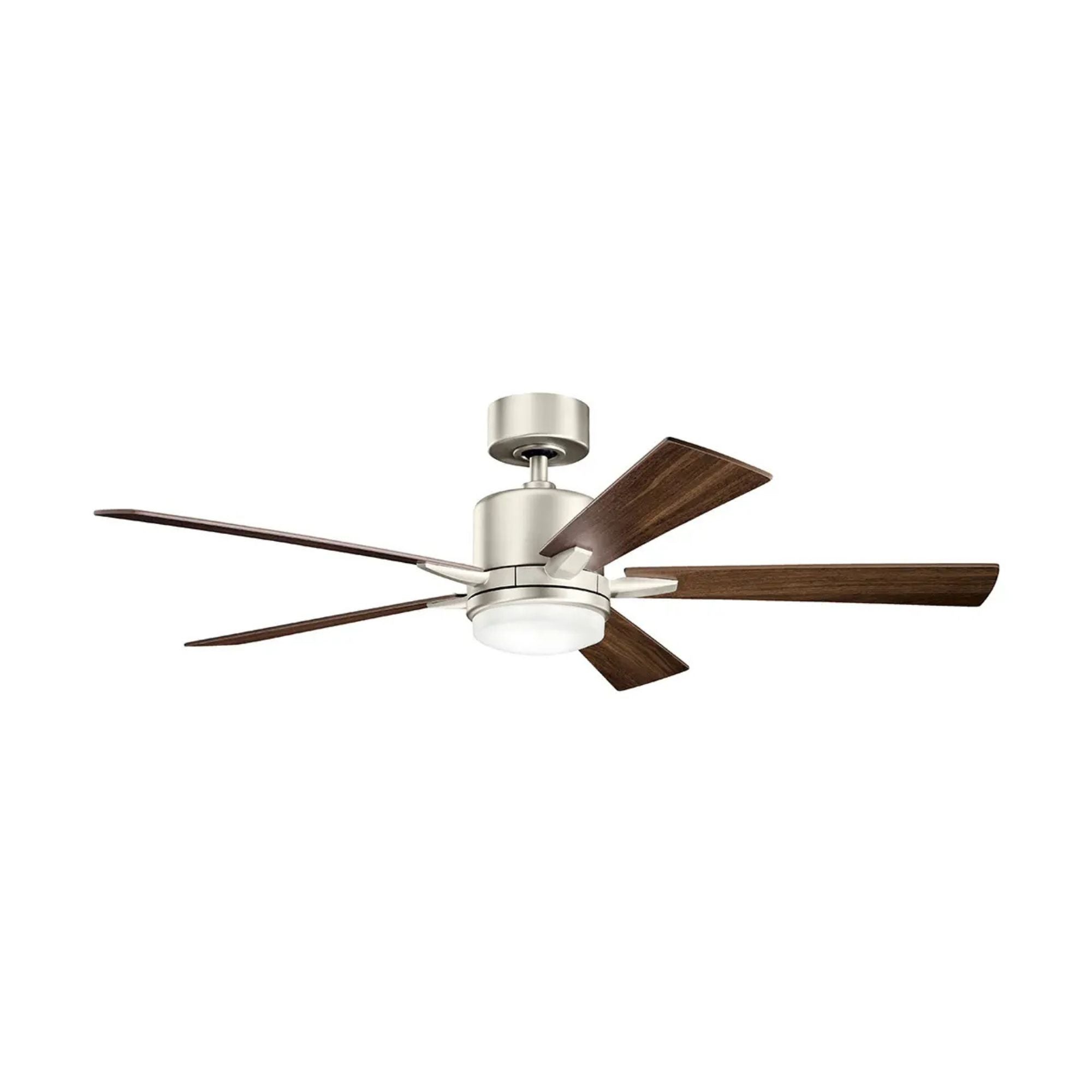 Lucian Elite 52" Brushed Nickel LED Ceiling Fan with Wall Control