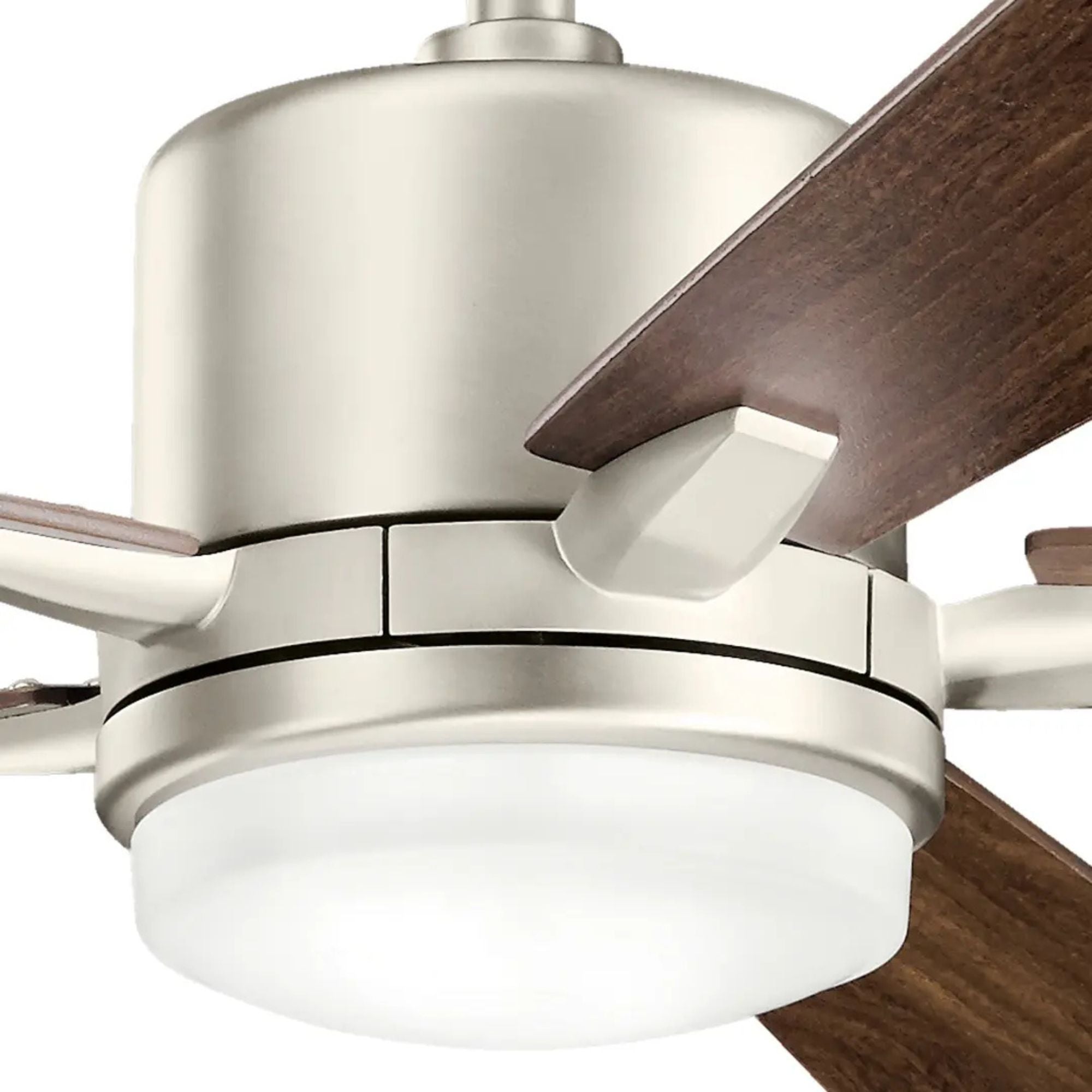 Lucian Elite 52" Brushed Nickel LED Ceiling Fan with Wall Control