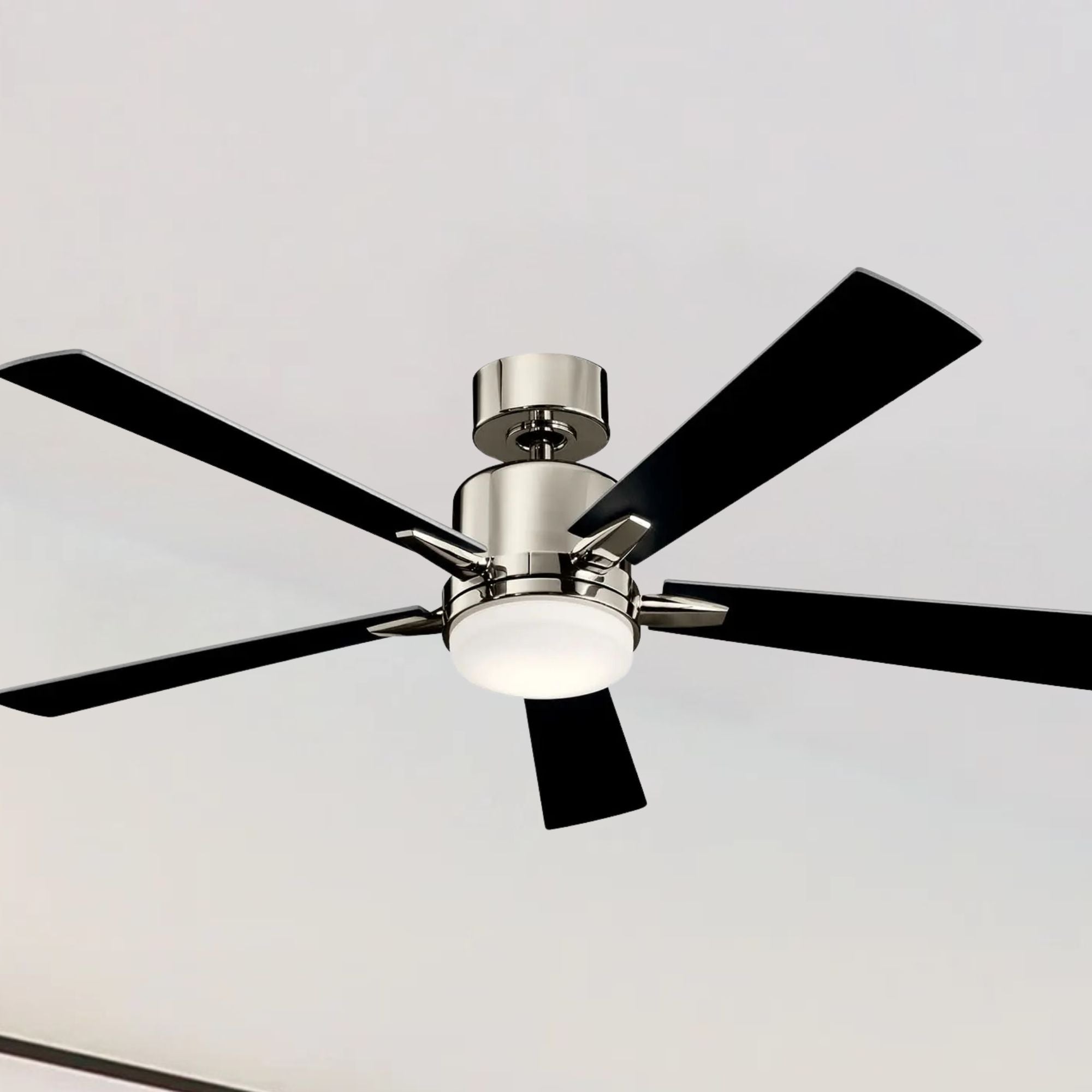 Lucian Elite 52" Polished Nickel LED Ceiling Fan with Wall Control