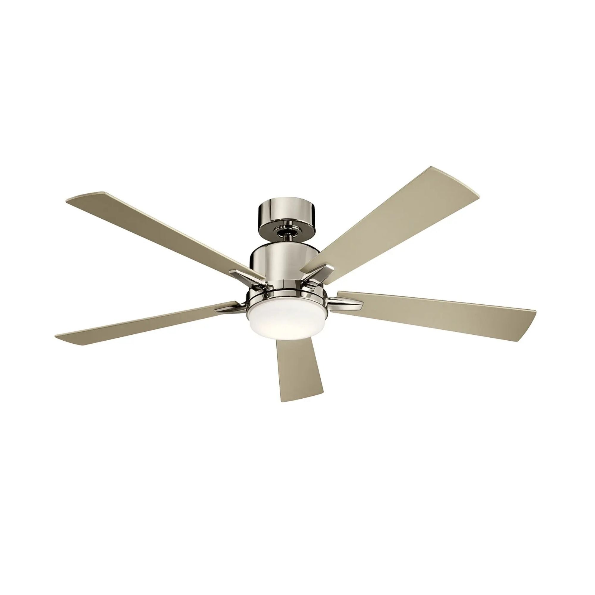 Lucian Elite 52" Polished Nickel LED Ceiling Fan with Wall Control
