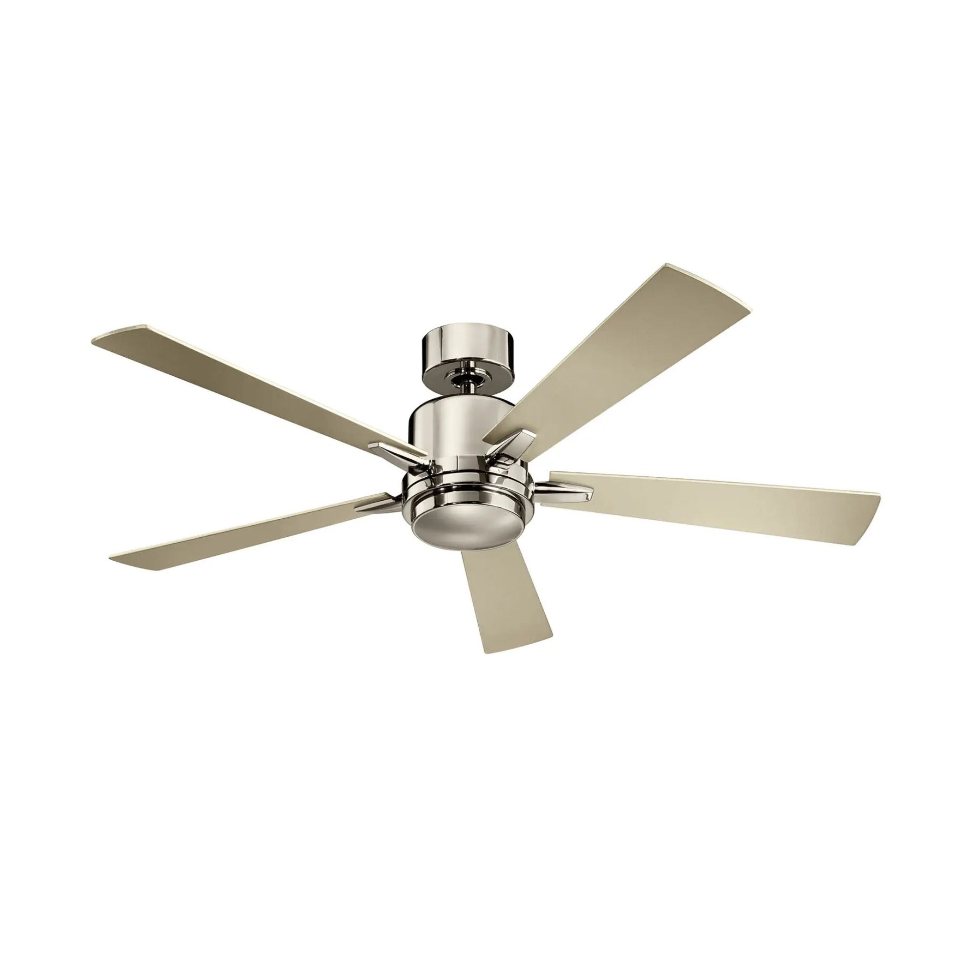 Lucian Elite 52" Polished Nickel LED Ceiling Fan with Wall Control