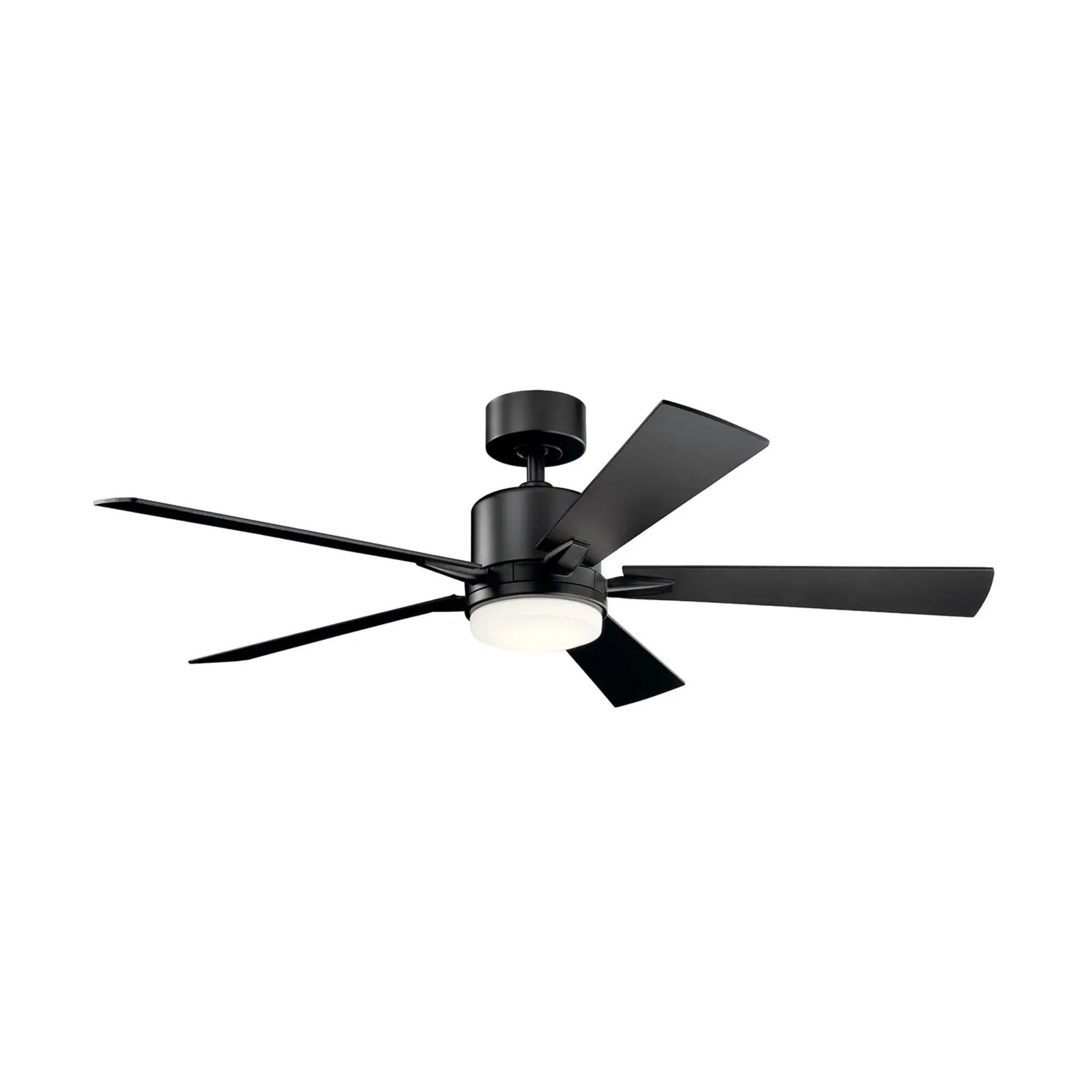 Lucian Elite 52" Satin Black LED Ceiling Fan with Wall Control