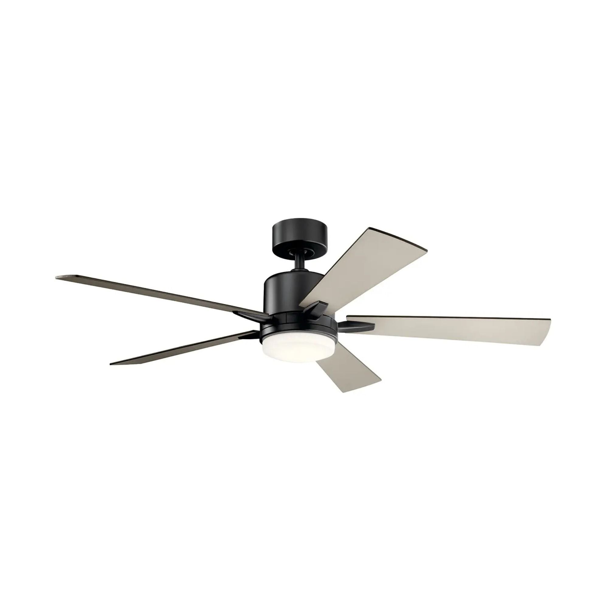 Lucian Elite 52" Satin Black LED Ceiling Fan with Wall Control