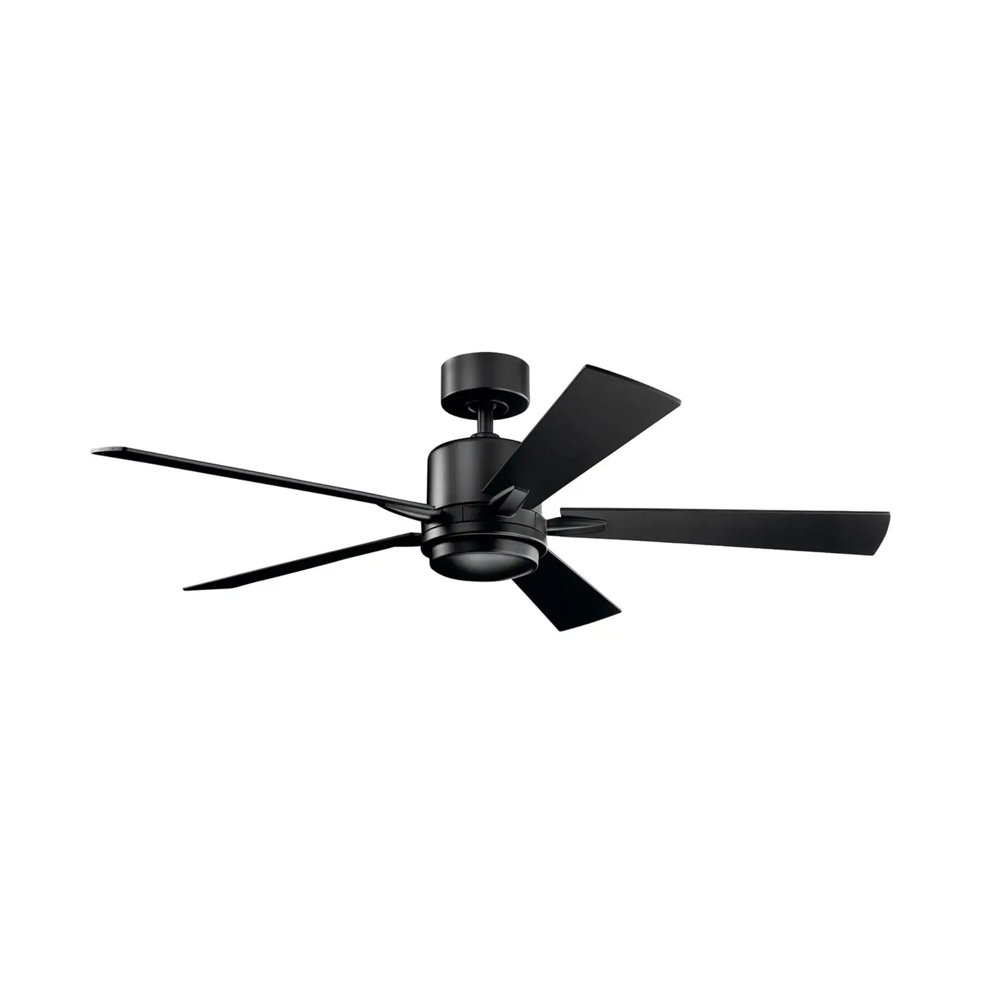Lucian Elite 52" Satin Black LED Ceiling Fan with Wall Control