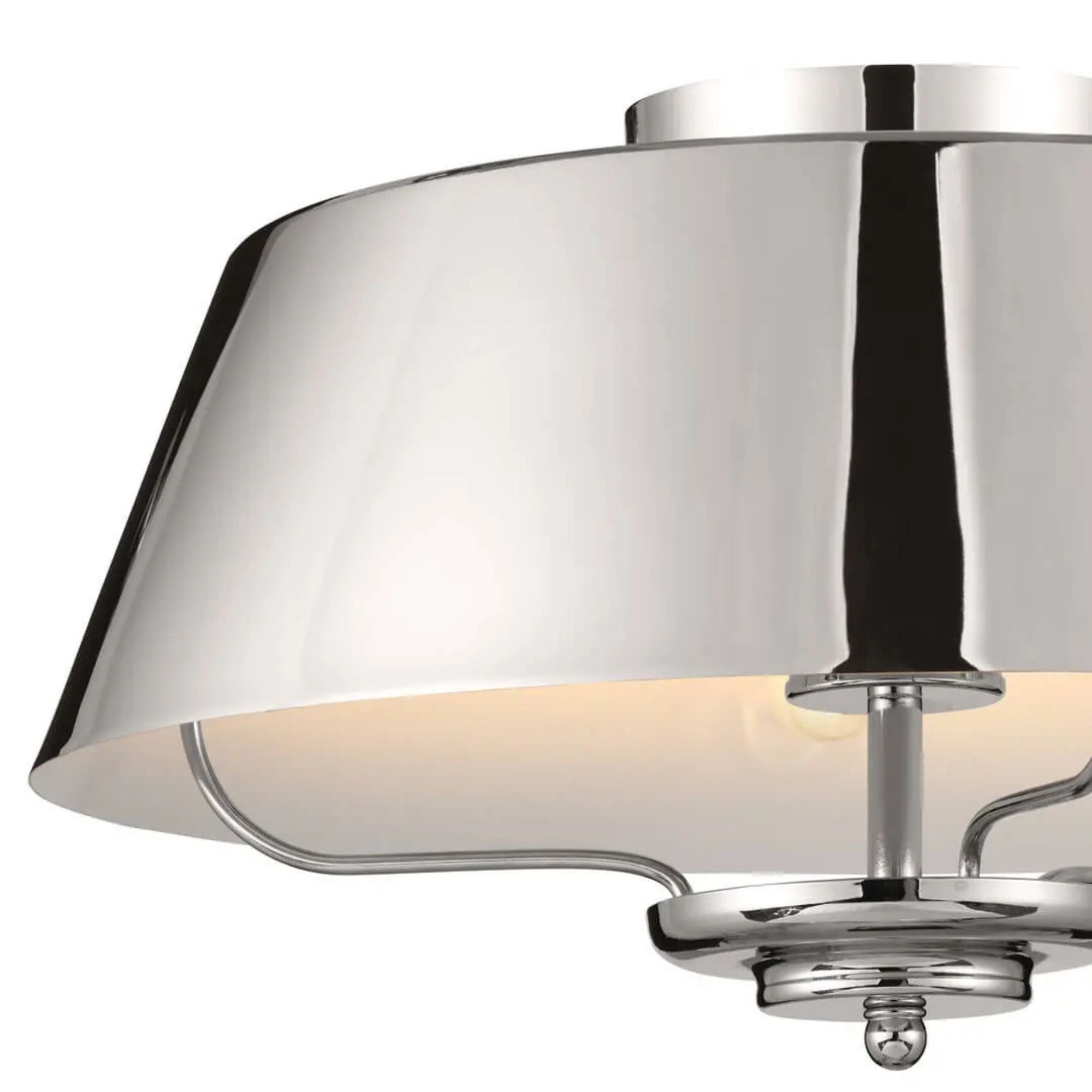 Kichler Luella 16 in. 3-Light Pendant, Polished Nickel, Metal Drum Shade