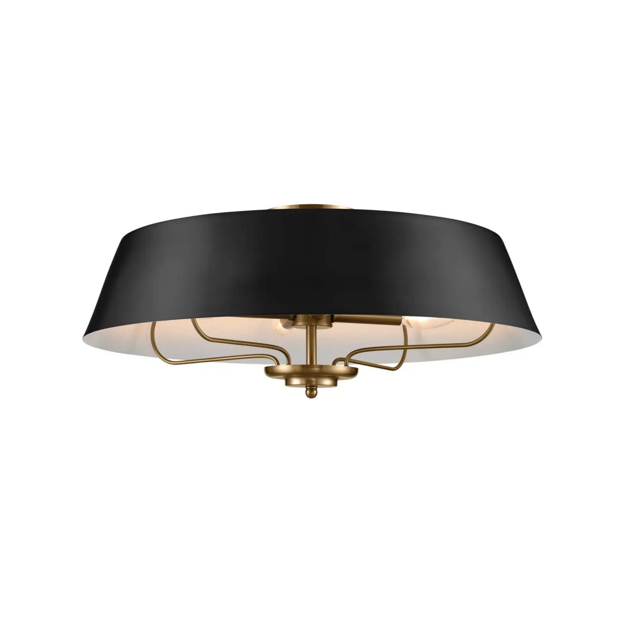 Kichler Luella 22 in. 4-Light Pendant, Black Metal Drum Shade