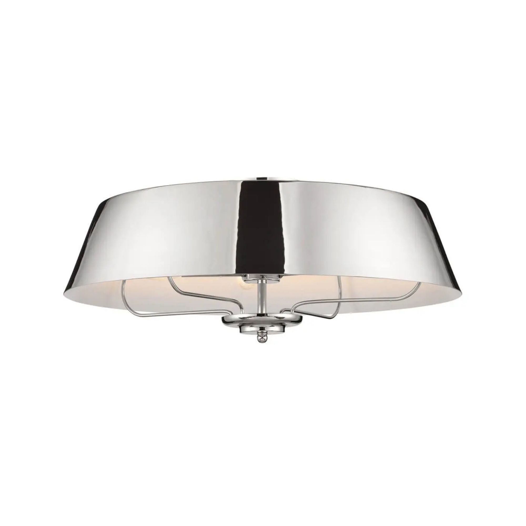 Kichler Luella 22 in. 4-Light Pendant, Polished Nickel, Metal Drum Shade