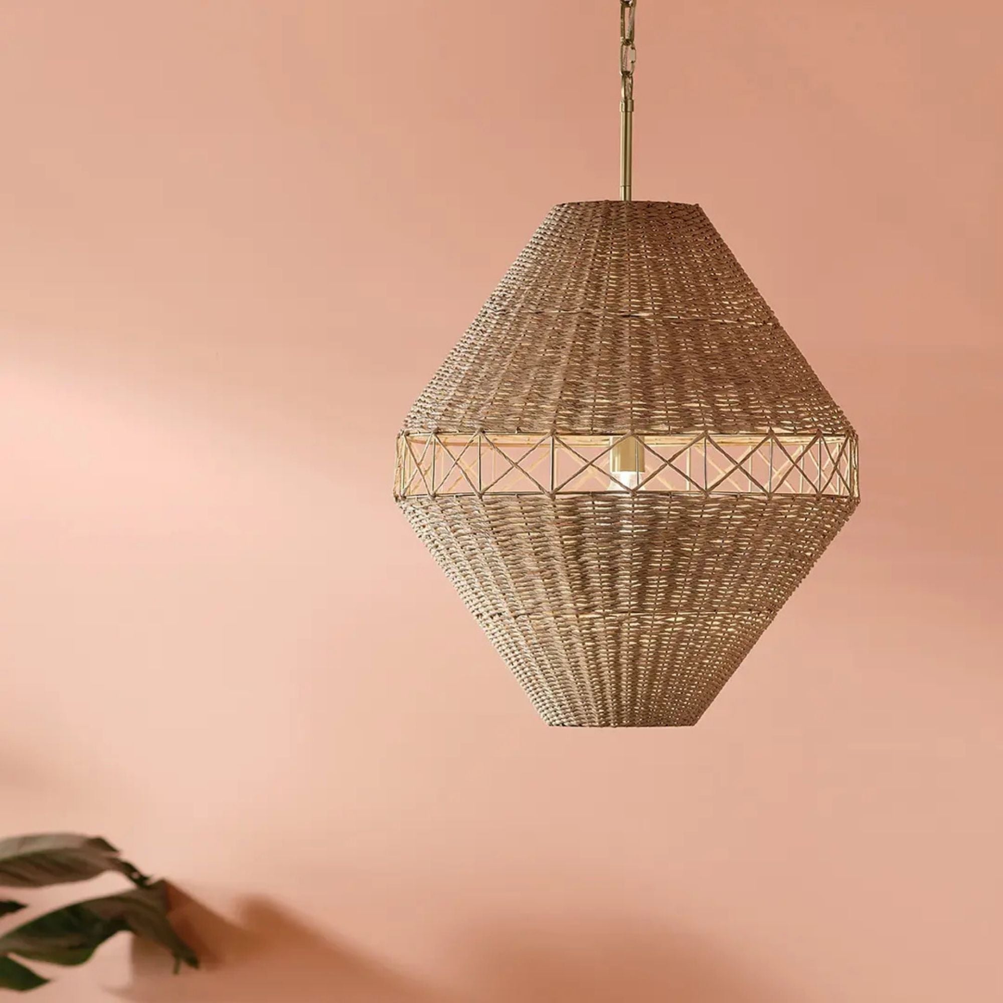 Kichler Lulo 28.75 in. Pendant Light, Champagne Bronze with Cord Shade