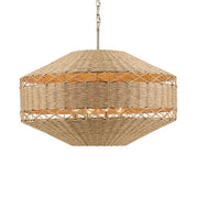 Kichler Lulo 30.25 in. 4-Light Pendant, Champagne Bronze with Cord Shade