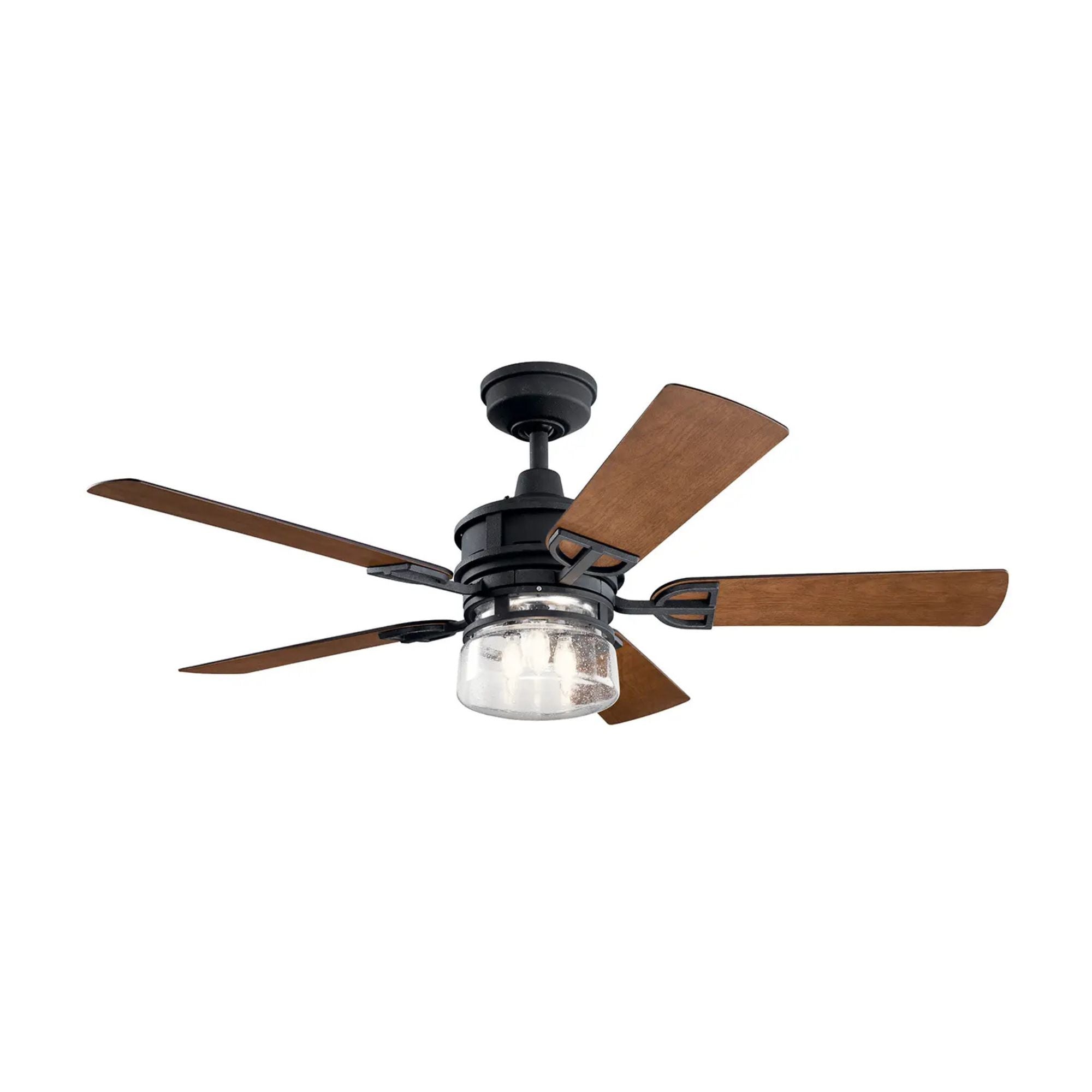 Lyndon Patio 52" Black LED Outdoor Ceiling Fan with Wall Control