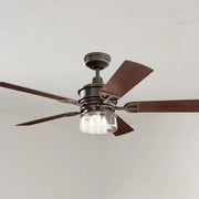 Lyndon Patio 52" Olde Bronze LED Outdoor Ceiling Fan with Wall Control