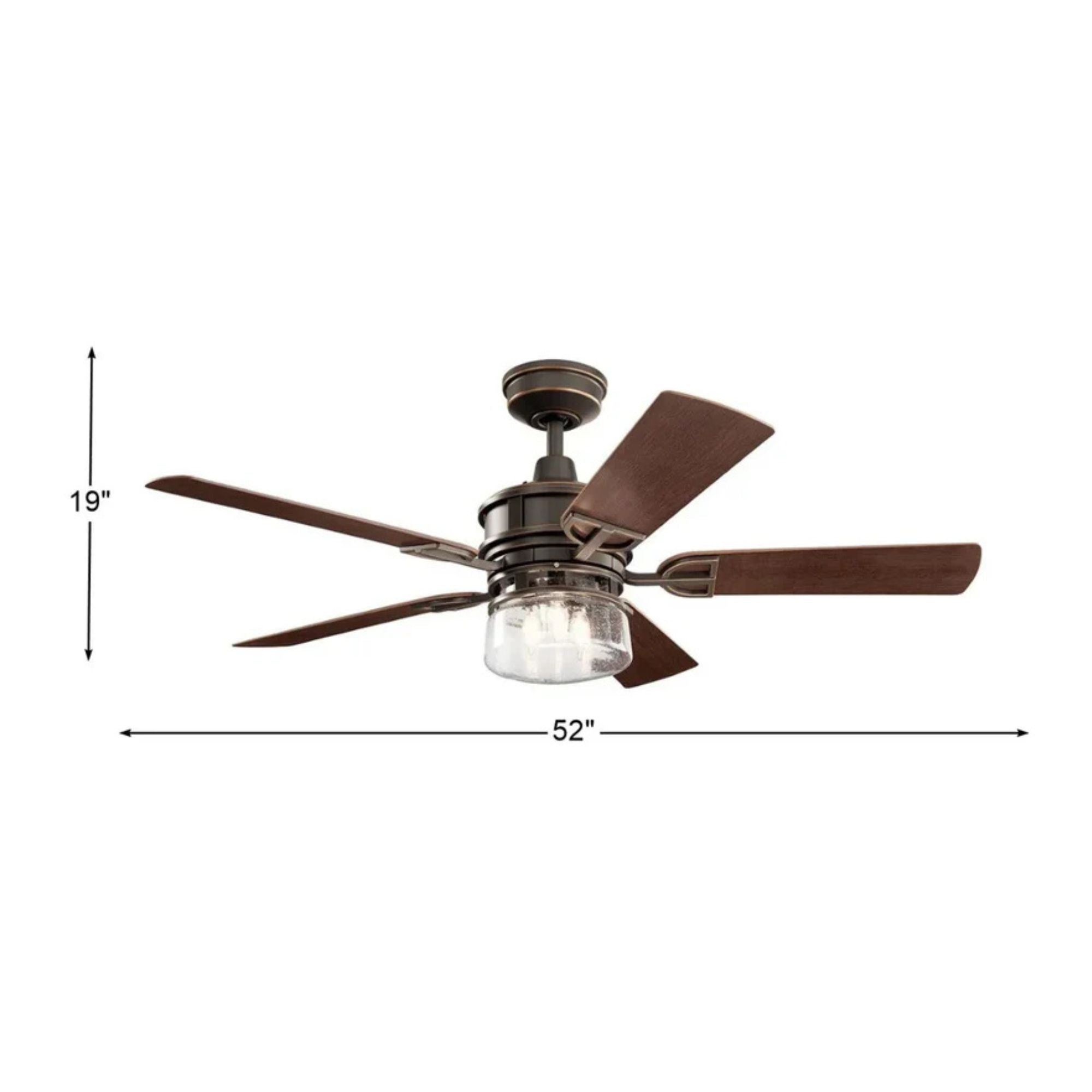 Lyndon Patio 52" Olde Bronze LED Outdoor Ceiling Fan with Wall Control