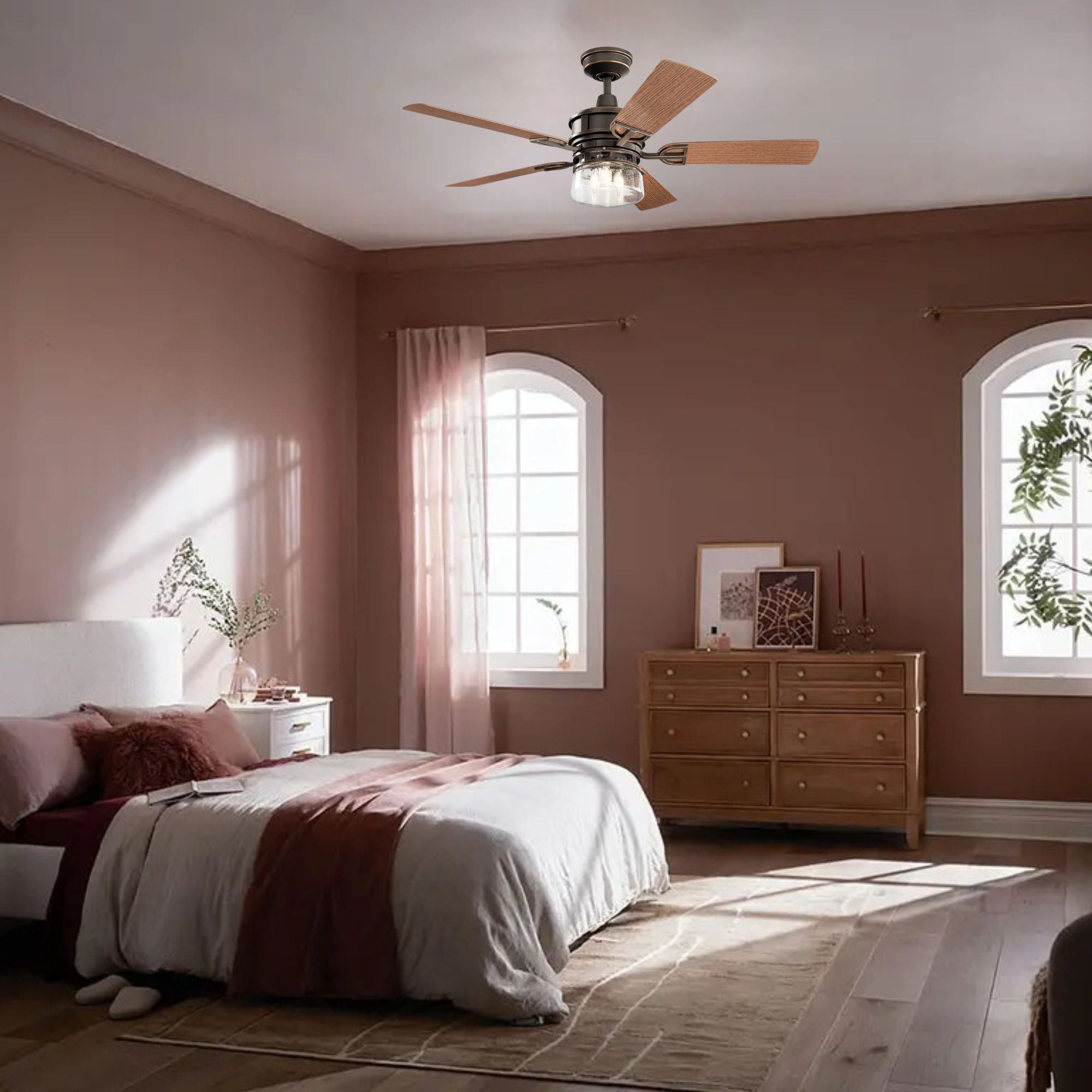Lyndon Patio 52" Olde Bronze LED Outdoor Ceiling Fan with Wall Control