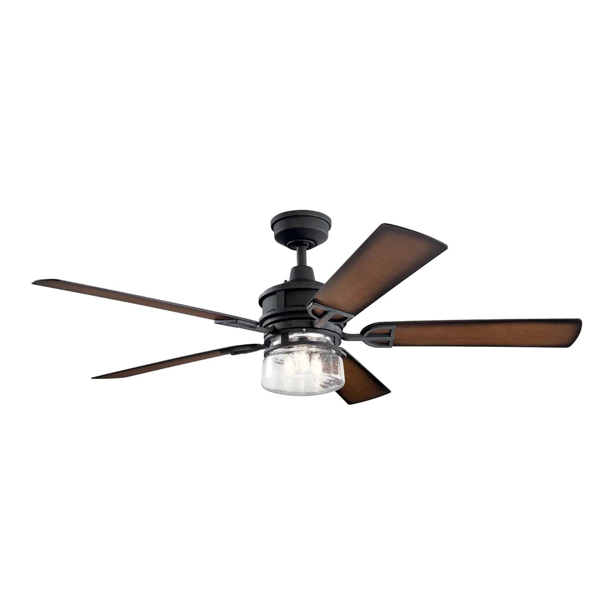 Lyndon Patio 60" Black LED Outdoor Ceiling Fan with Wall Control