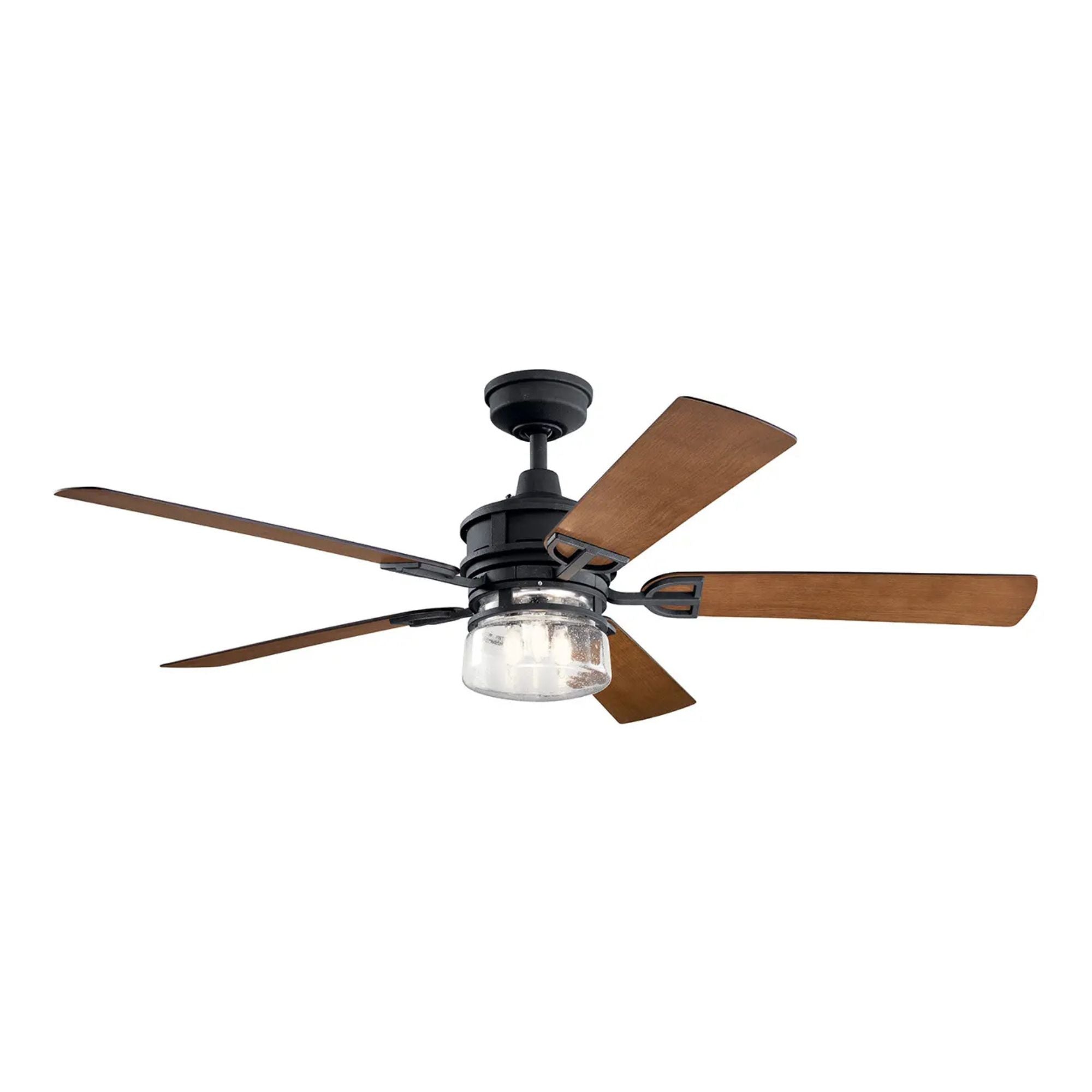 Lyndon Patio 60" Black LED Outdoor Ceiling Fan with Wall Control